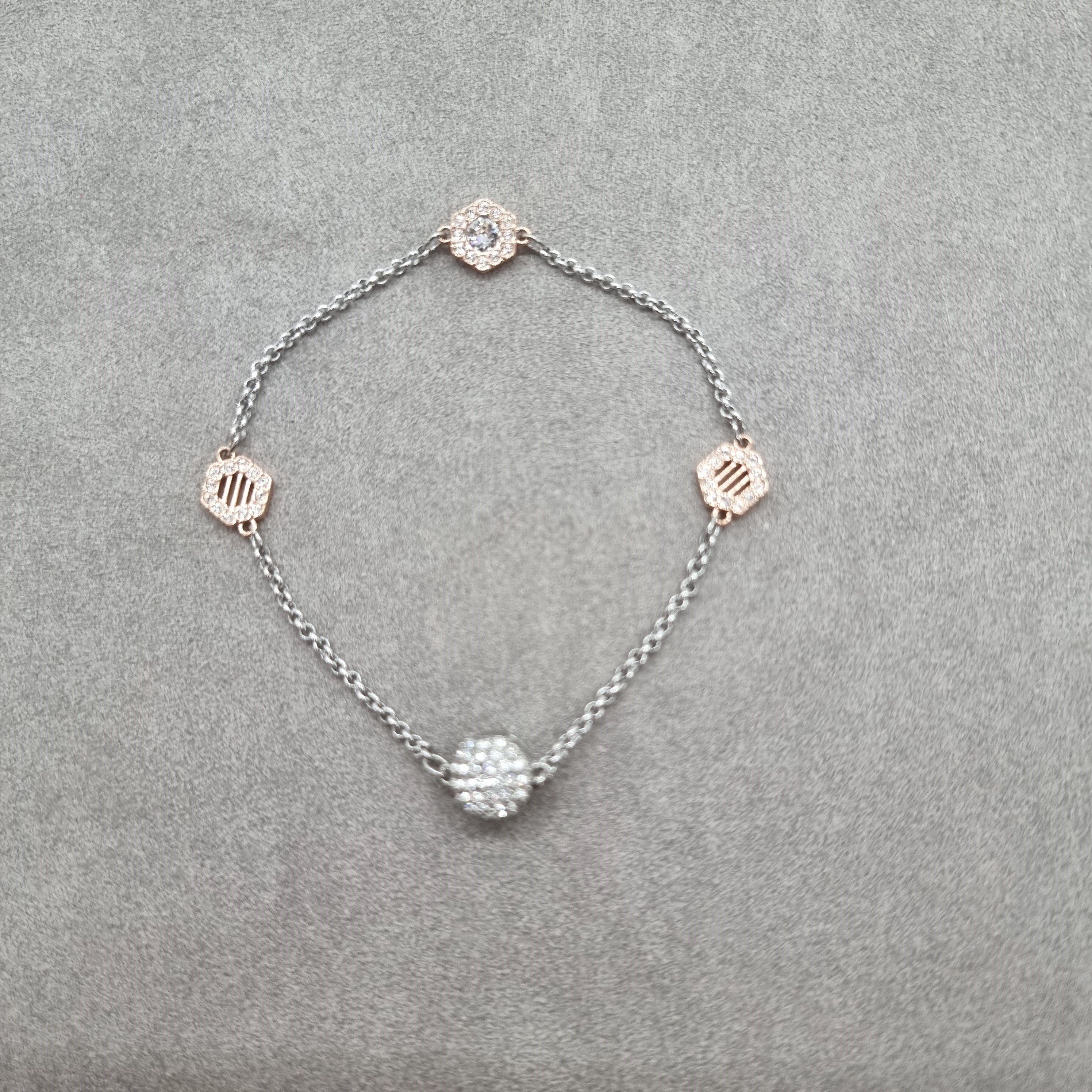 SWAROVSKI Remix Hexagon Armband Weiß, Rosévergoldet 5412828