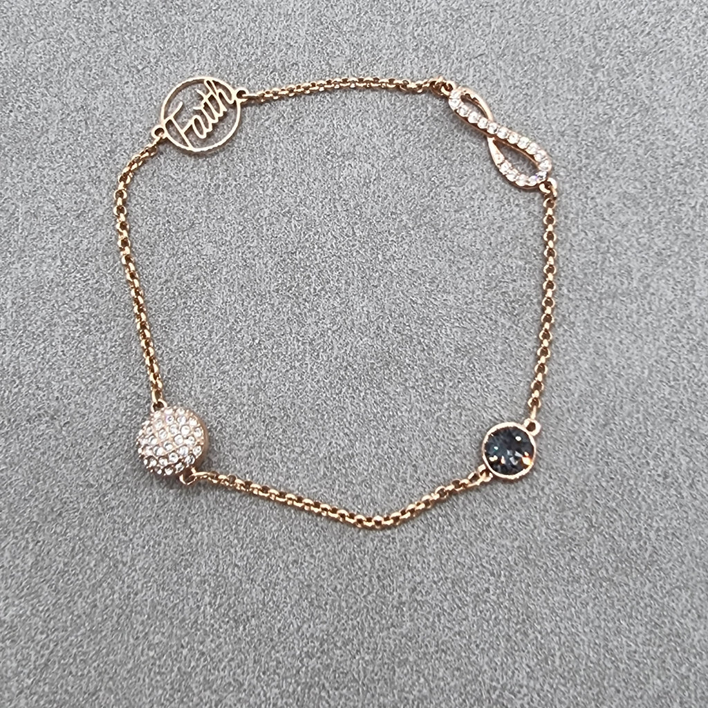 SWAROVSKI Remix Infinity Armband Größe M Rosévergoldet 5365734 oU