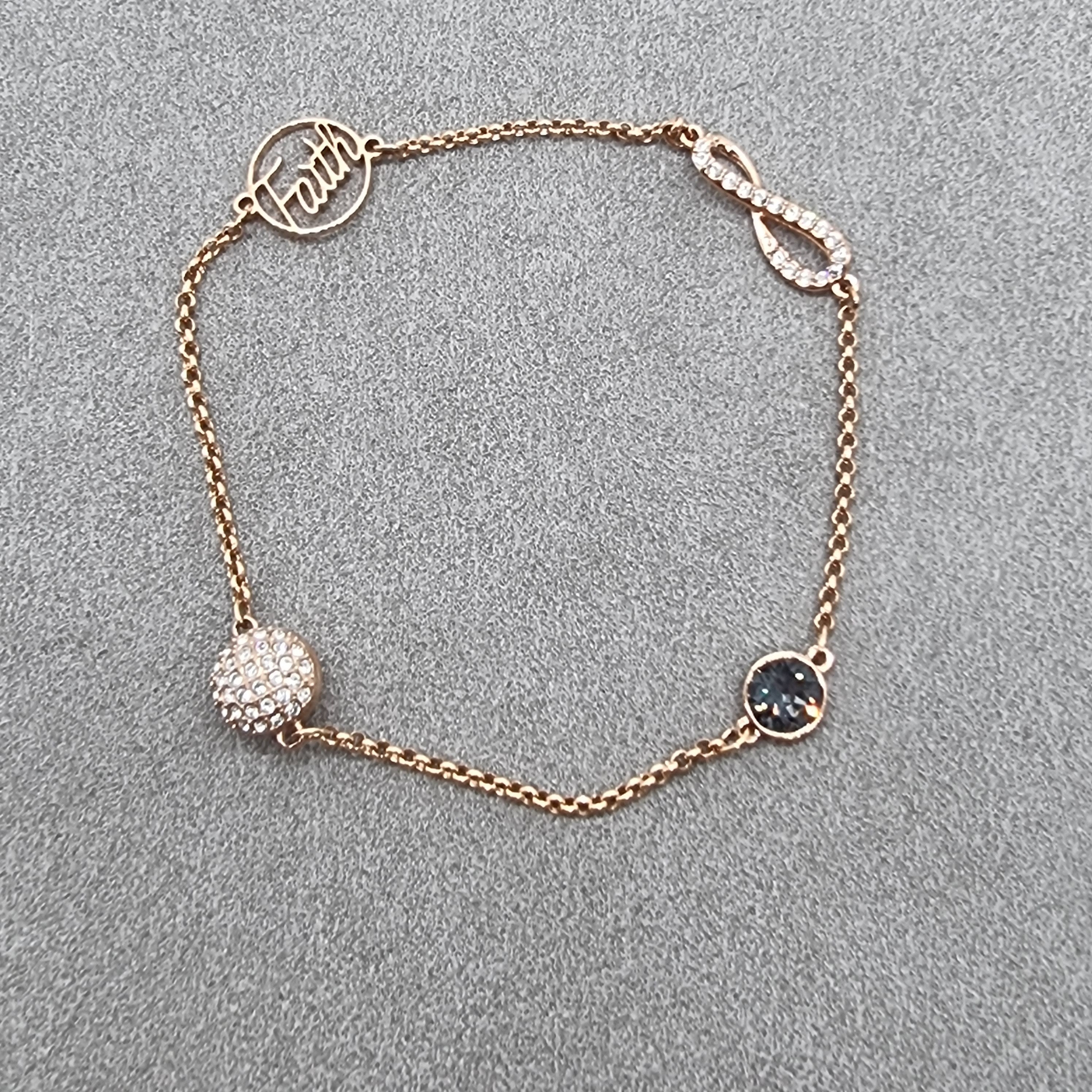 SWAROVSKI Remix Infinity Armband Größe M Rosévergoldet 5365734 oU