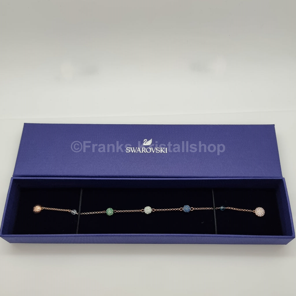 SWAROVSKI Remix Pop Armband Gr. L Grün Blau Türkis Rosévergoldet 5479019