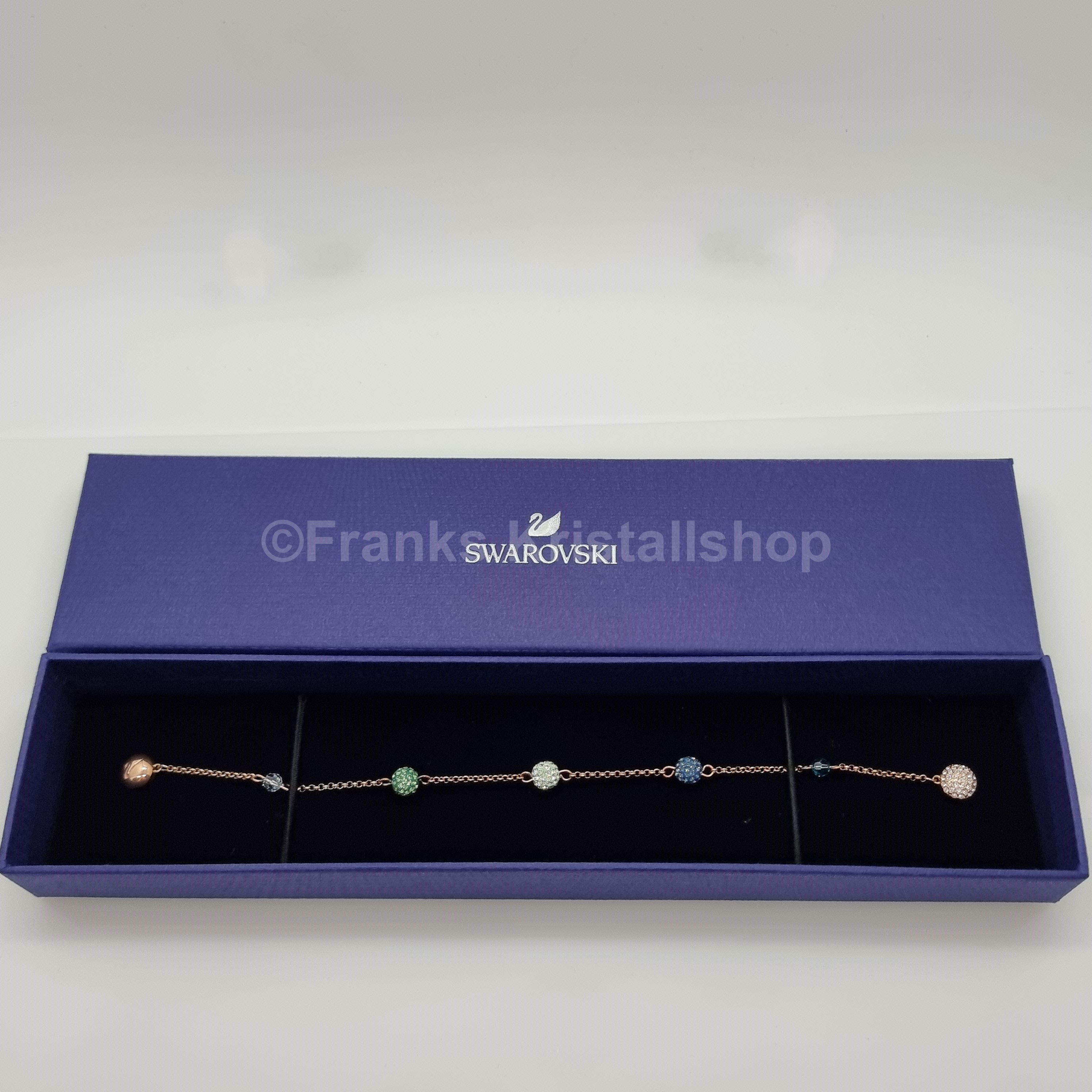 SWAROVSKI Remix Pop Armband Gr. L Grün Blau Türkis Rosévergoldet 5479019