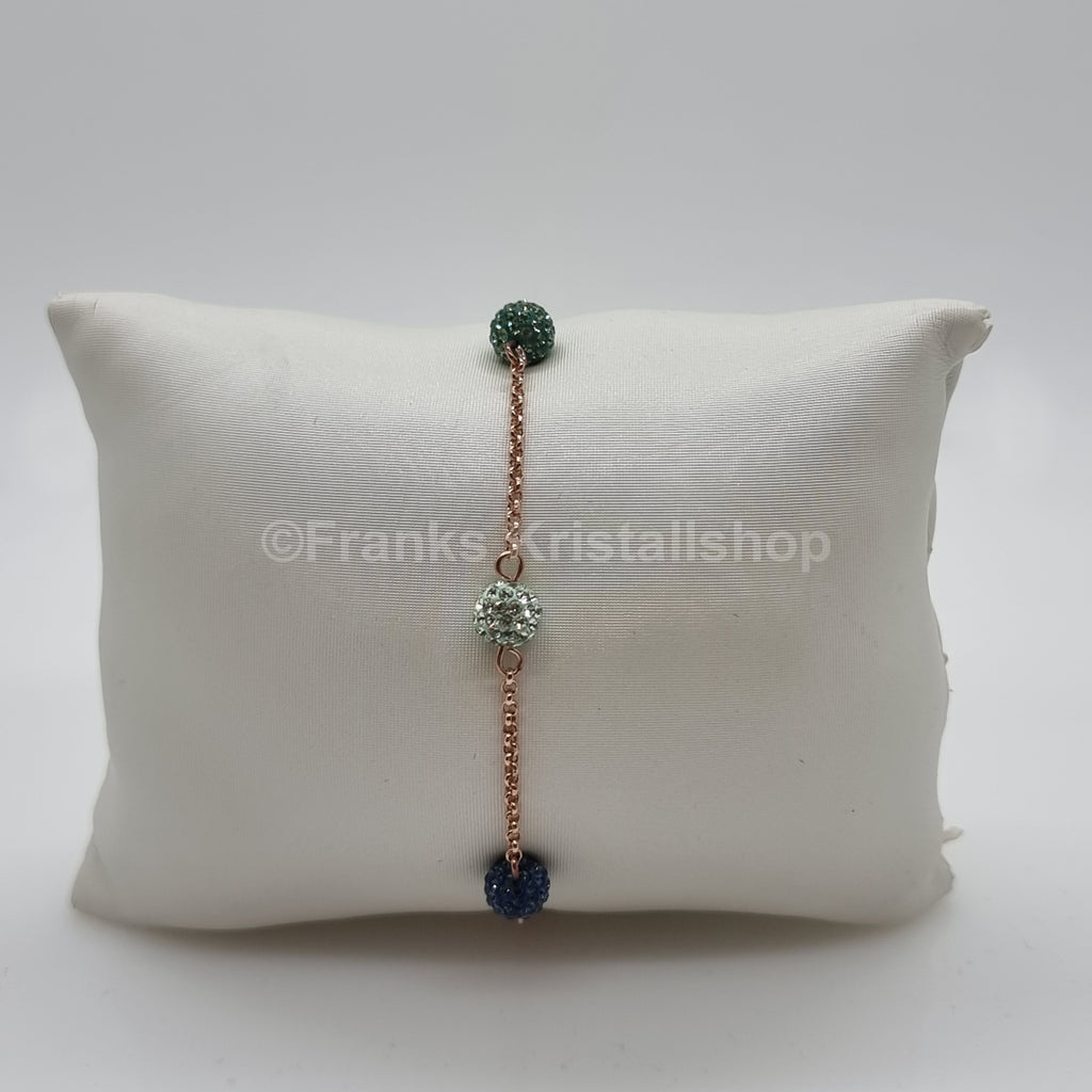 SWAROVSKI Remix Pop Armband Gr. L Grün Blau Türkis Rosévergoldet 5479019