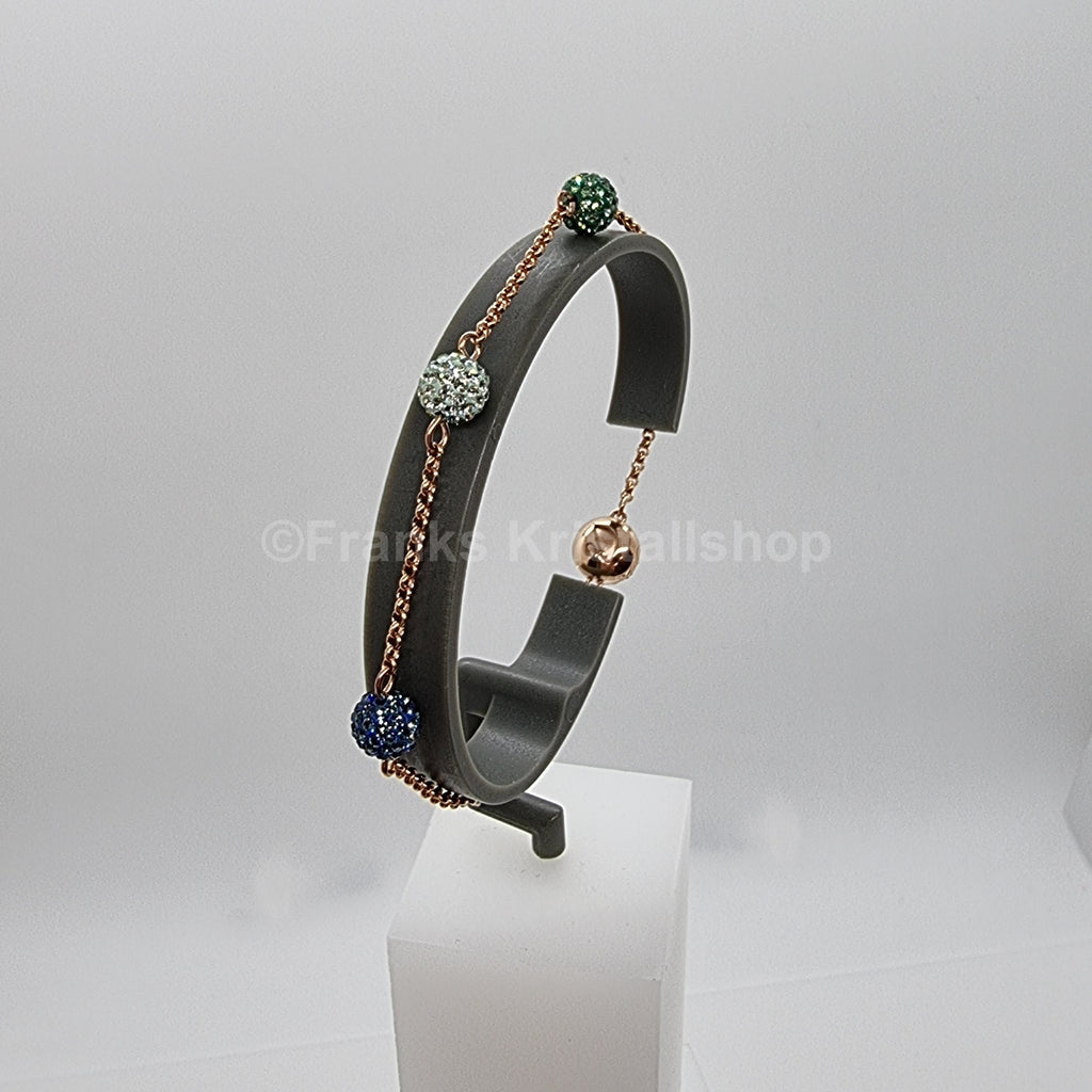 SWAROVSKI Remix Pop Armband Gr. L Grün Blau Türkis Rosévergoldet 5479019