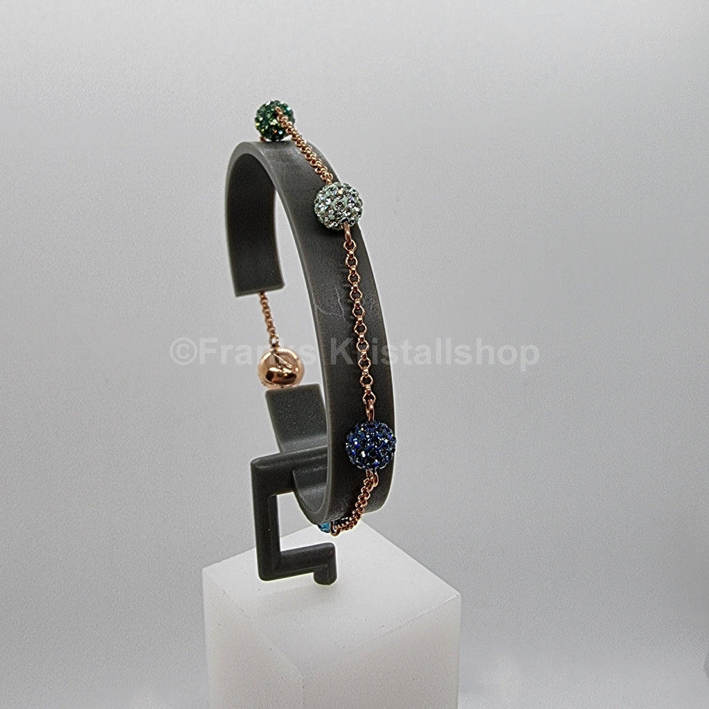 SWAROVSKI Remix Pop Armband Gr. L Grün Blau Türkis Rosévergoldet 5479019