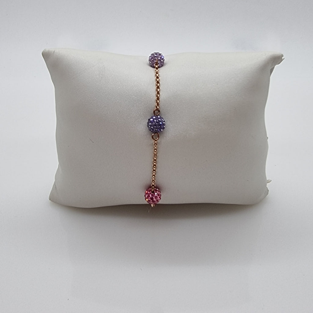 SWAROVSKI Remix Pop Armband Gr. L Violett Rosa Lila Rosévergoldet 5479011