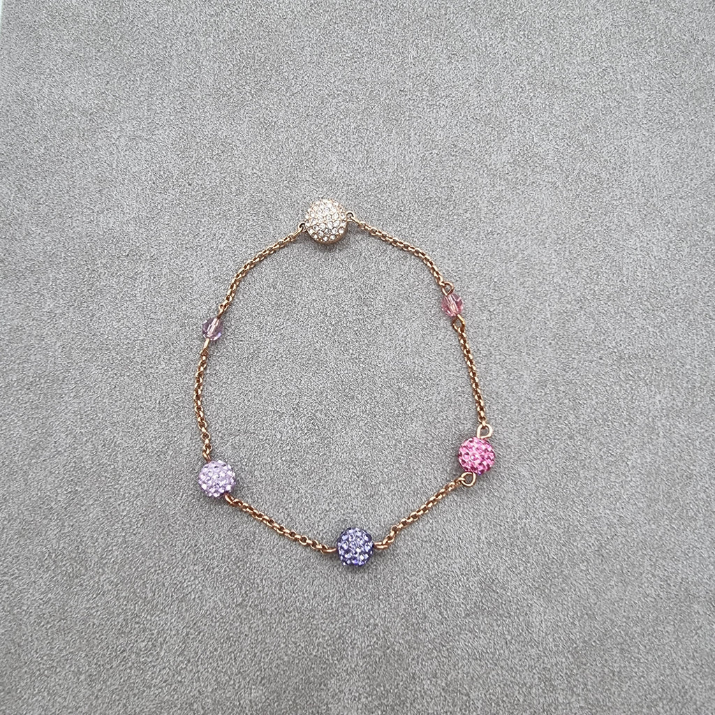 SWAROVSKI Remix Pop Armband Gr. L Violett Rosa Lila Rosévergoldet 5479011
