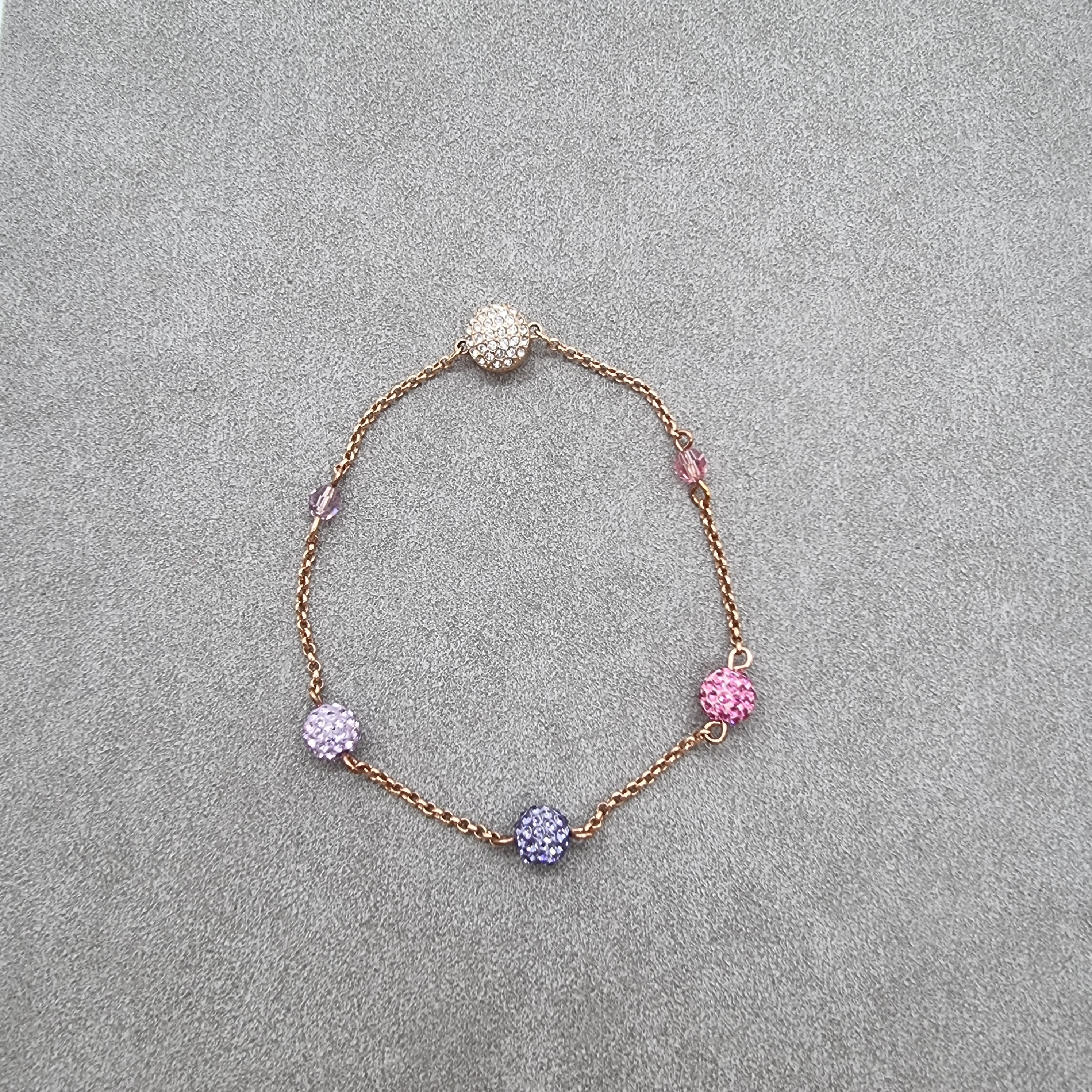 SWAROVSKI Remix Pop Armband Gr. L Violett Rosa Lila Rosévergoldet 5479011