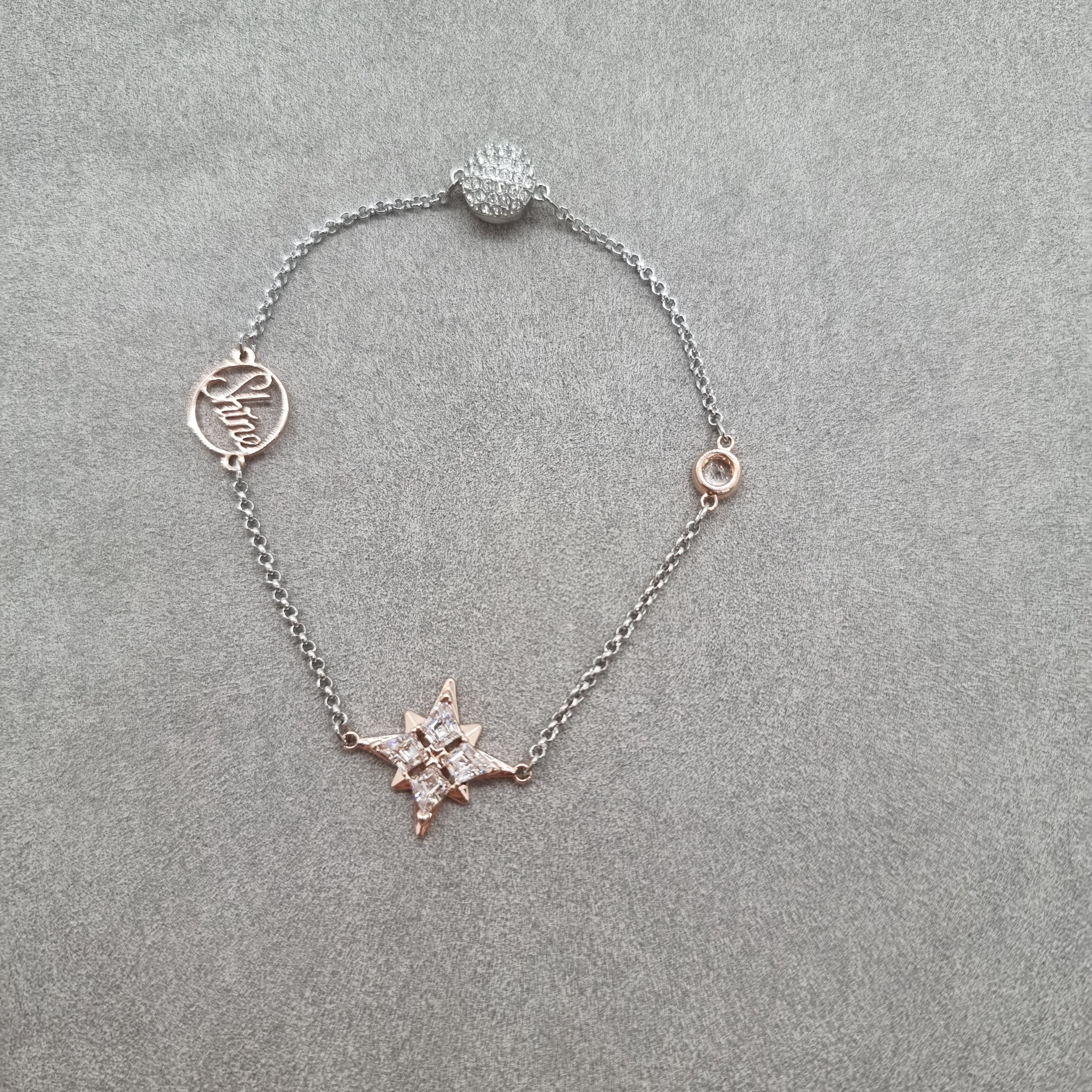 Swarovski Remix Stern Armband Shine Star Gr. L Rhodiniert 5511092