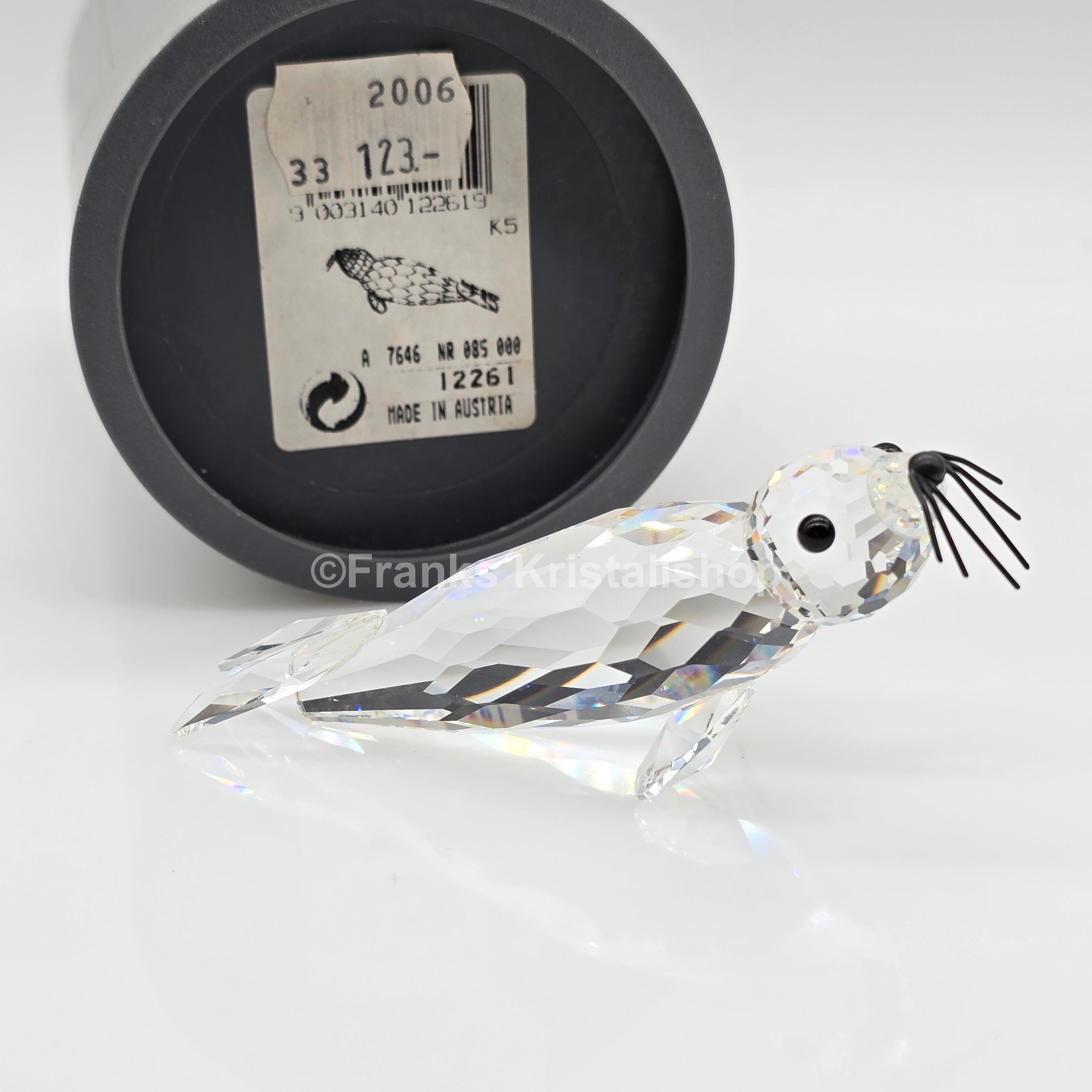 SWAROVSKI Seehund groß schwarze Schnurrhaare 012261