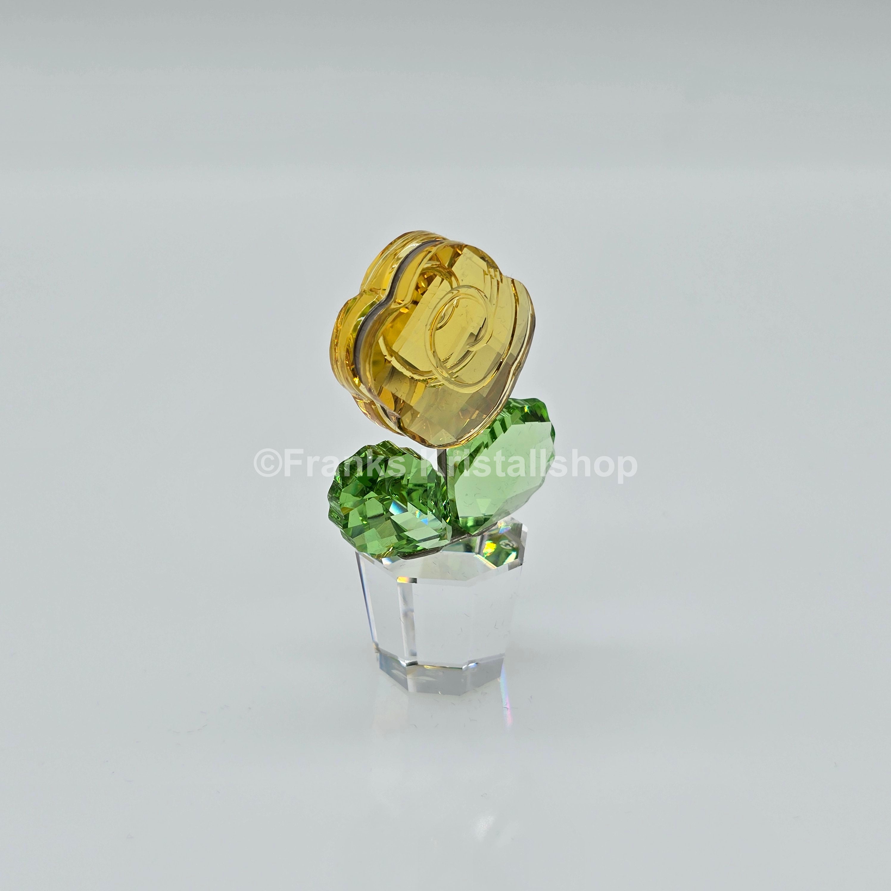 SWAROVSKI Blumenträume Rose Gelb im Blumentopf 855895 oU