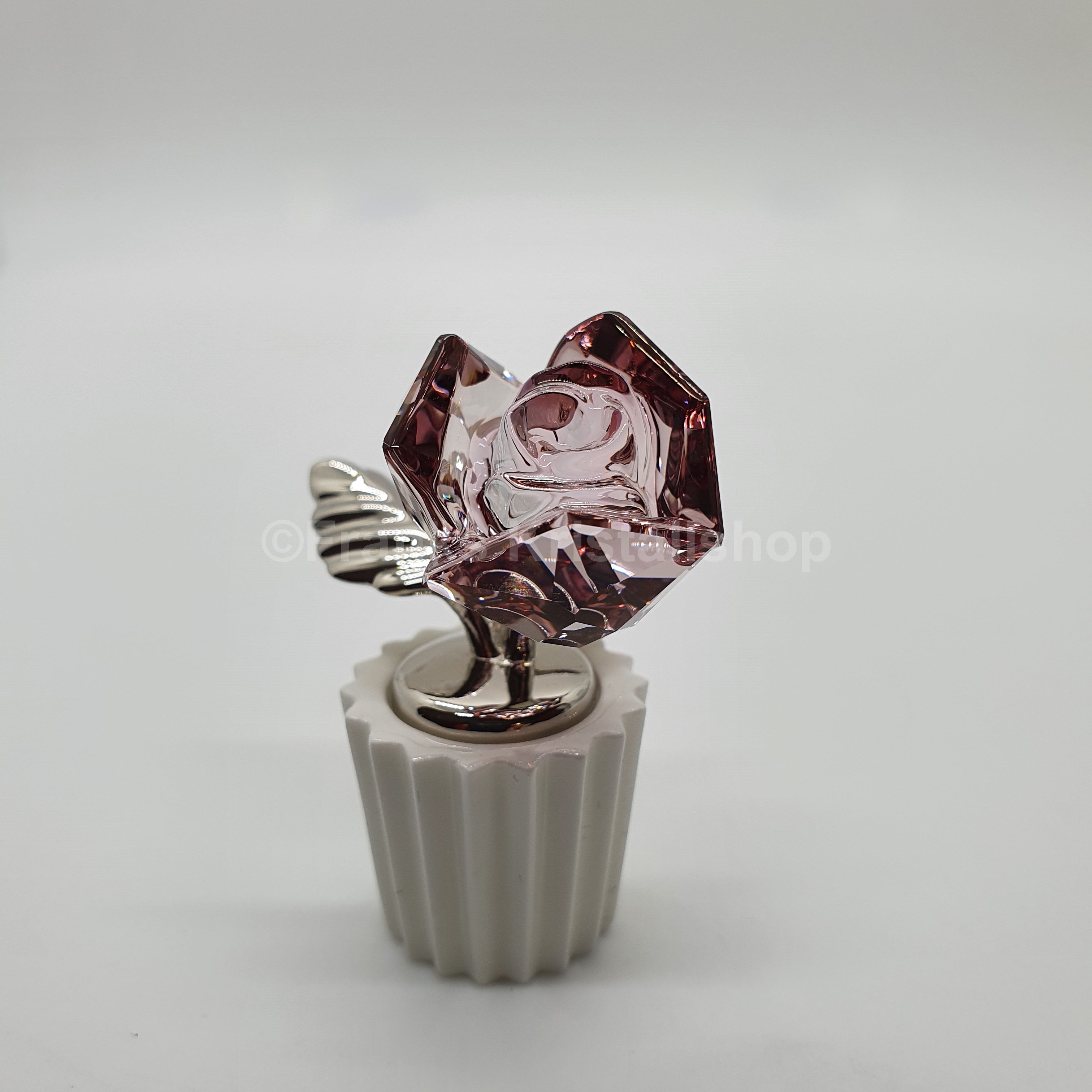 SWAROVSKI Blumenträume Rose im Topf Antique Pink 5045566