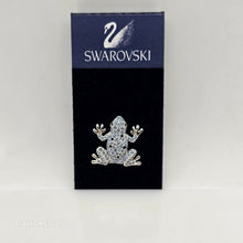 Lade das Bild in den Galerie-Viewer, SWAROVSKI SCS Blue Frog Frosch Pin Brosche 982415
