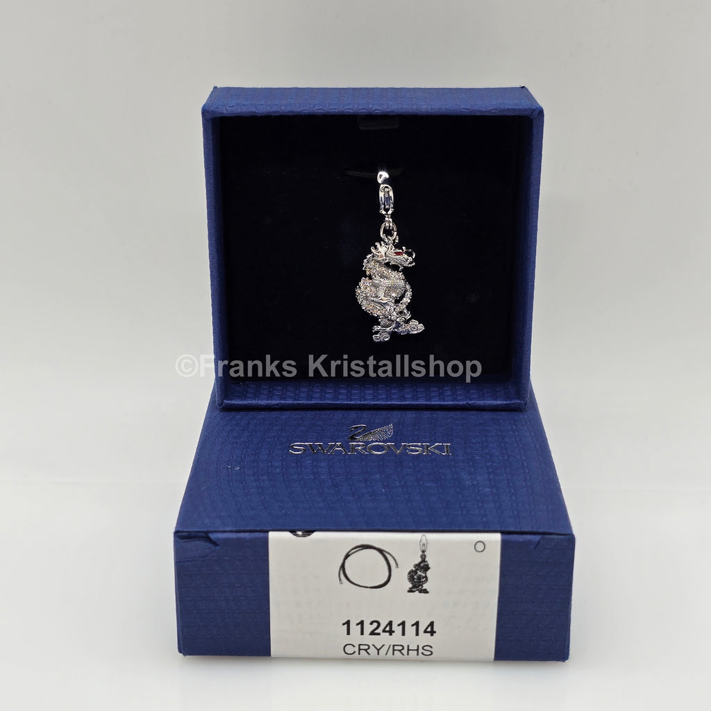 SWAROVSKI SCS Charm Anhänger Jubiläum 2012 Drache Weiß, Rhodiniert 1124114