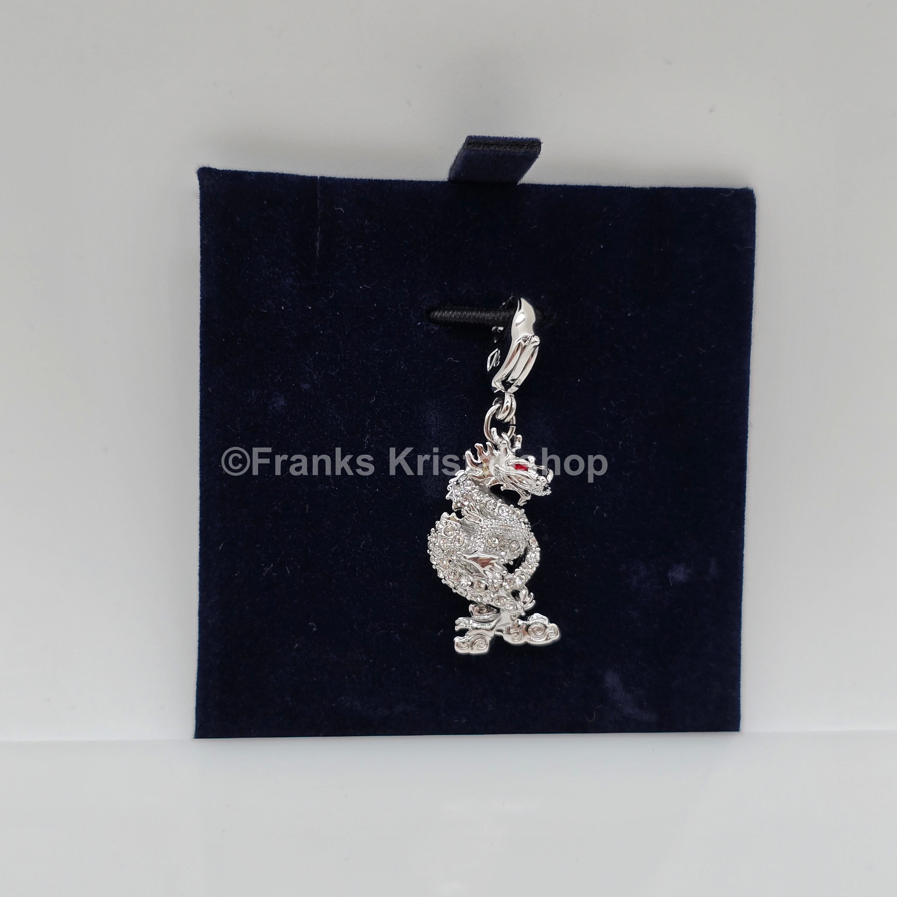 SWAROVSKI SCS Charm Anhänger Jubiläum 2012 Drache Weiß, Rhodiniert 1124114