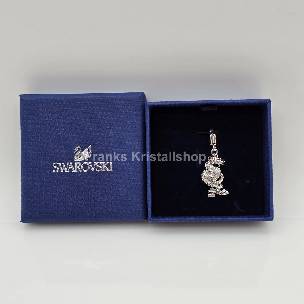SWAROVSKI SCS Charm Anhänger Jubiläum 2012 Drache Weiß, Rhodiniert 1124114
