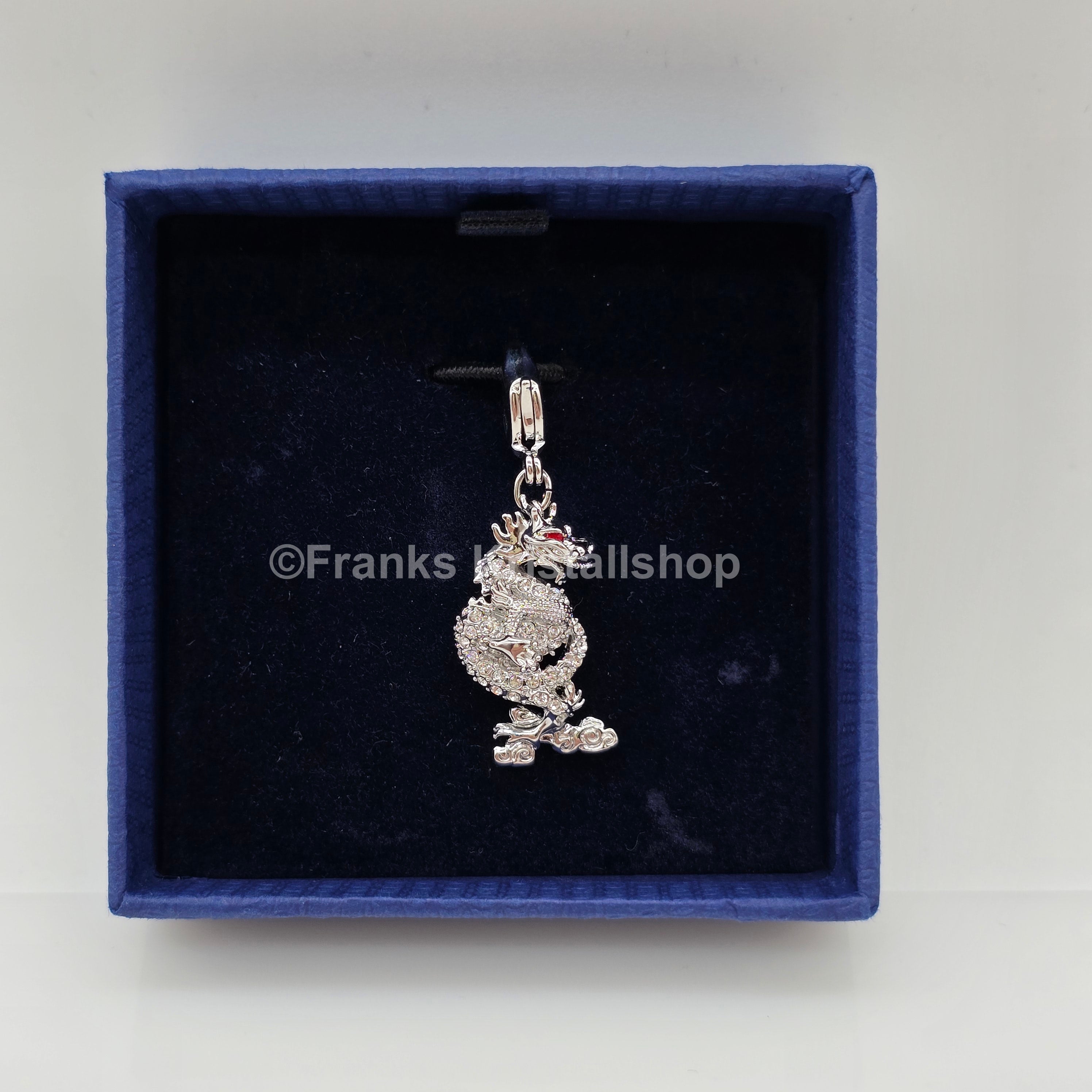 SWAROVSKI SCS Charm Anhänger Jubiläum 2012 Drache Weiß, Rhodiniert 1124114