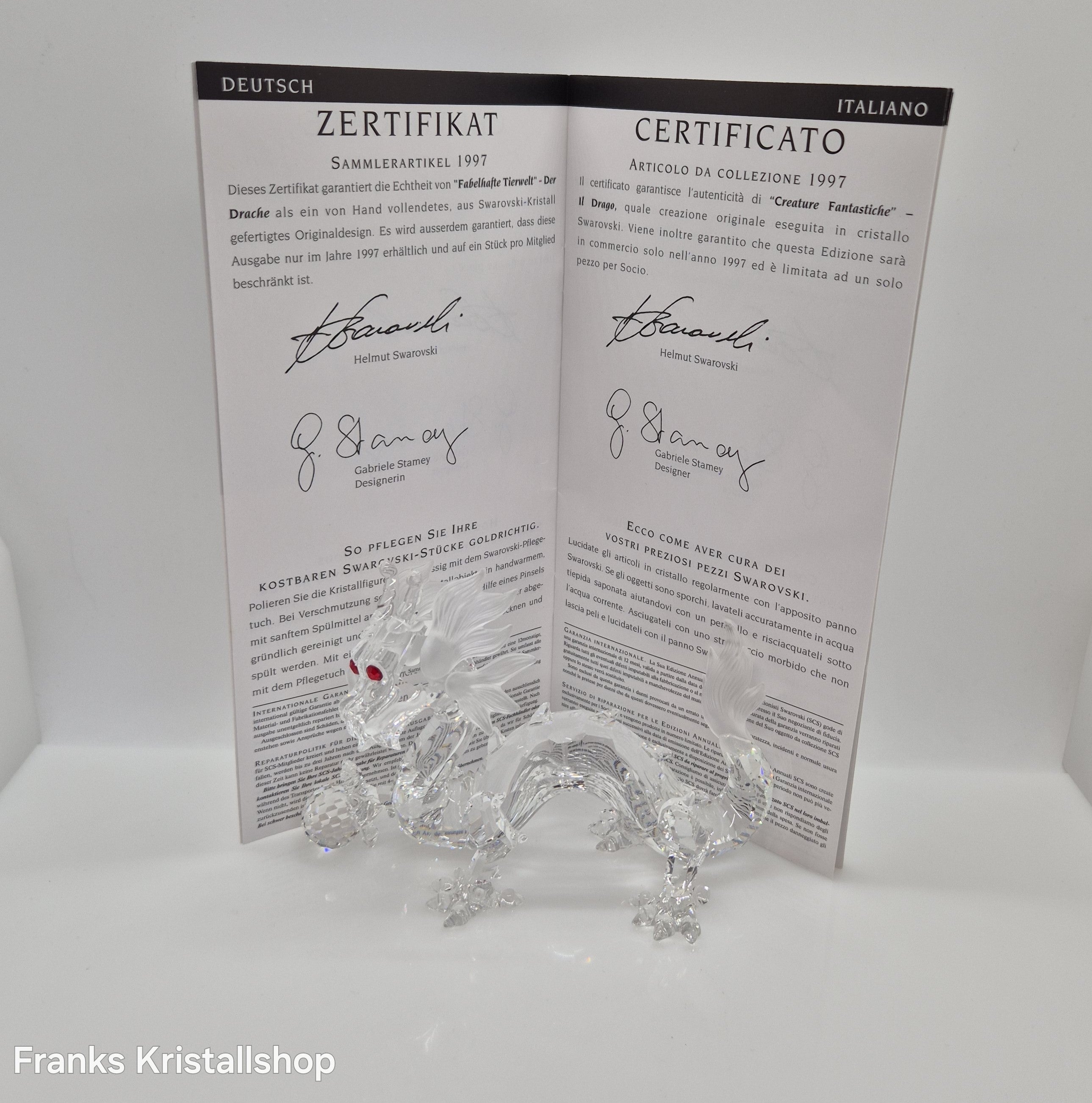 SWAROVSKI SCS Jahresfigur 1997 Der Drache 208398