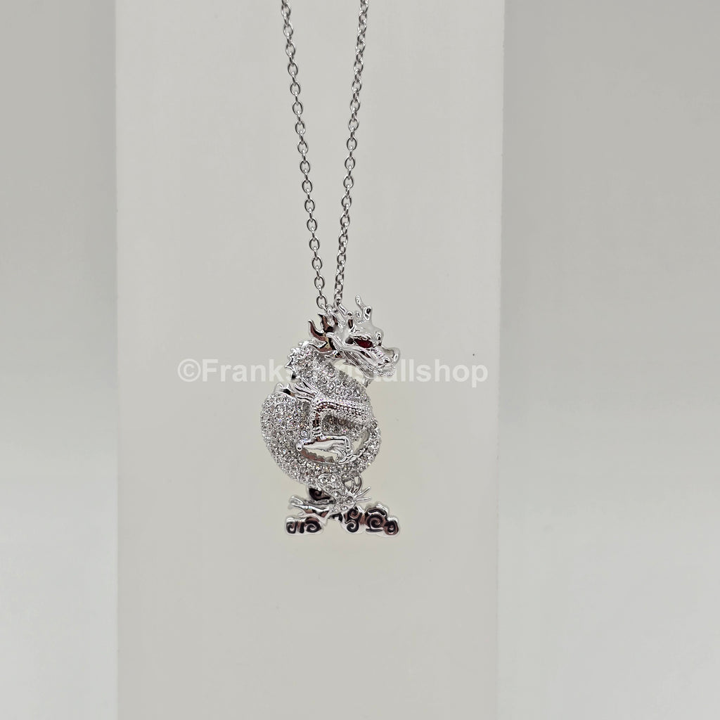 SWAROVSKI SCS Halskette Jubiläum 2012 Drache Weiß, Rhodiniert 1124113