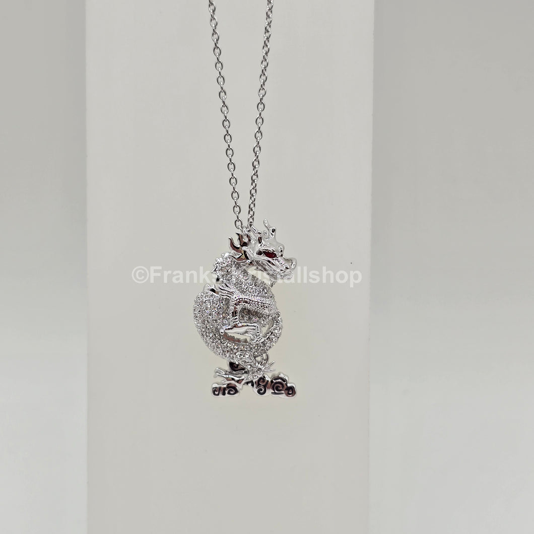 SWAROVSKI SCS Halskette Jubiläum 2012 Drache Weiß, Rhodiniert 1124113