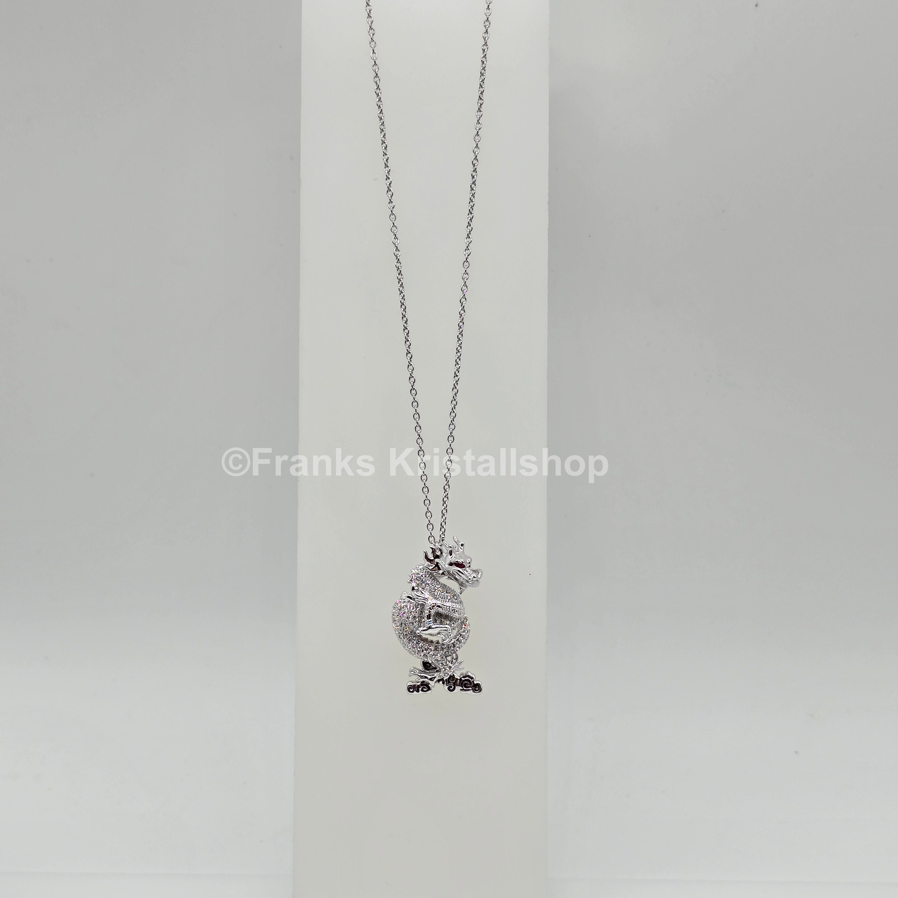 SWAROVSKI SCS Halskette Jubiläum 2012 Drache Weiß, Rhodiniert 1124113