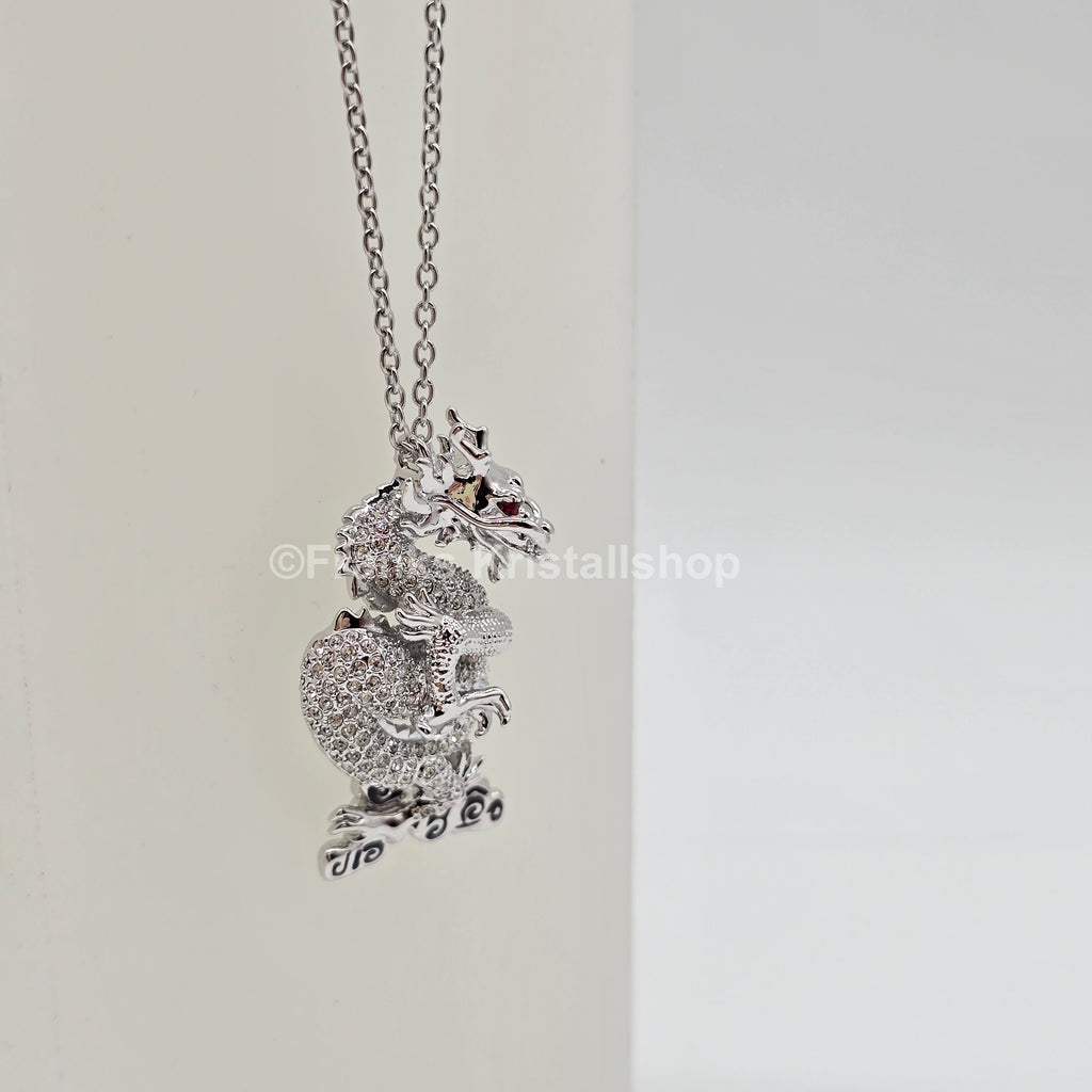 SWAROVSKI SCS Halskette Jubiläum 2012 Drache Weiß, Rhodiniert 1124113