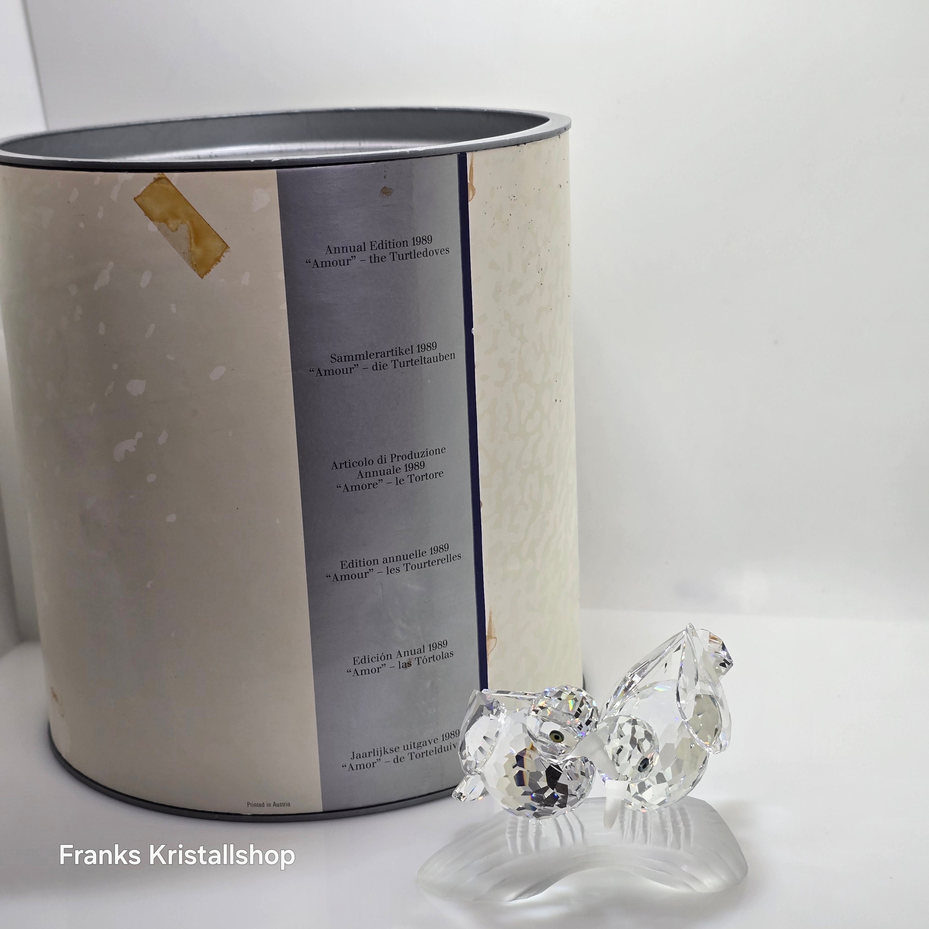 SWAROVSKI SCS Jahresfigur 1989 Die Turteltauben 117895
