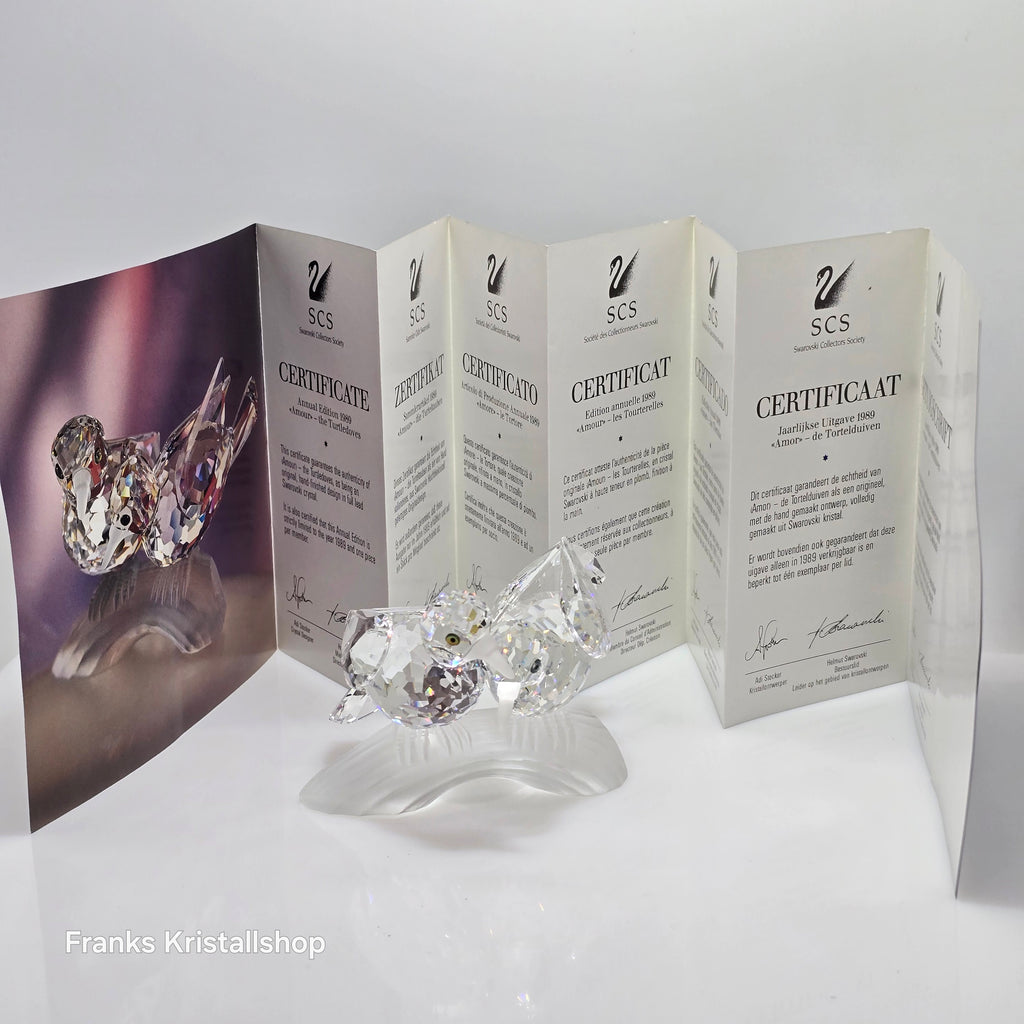SWAROVSKI SCS Jahresfigur 1989 Die Turteltauben 117895