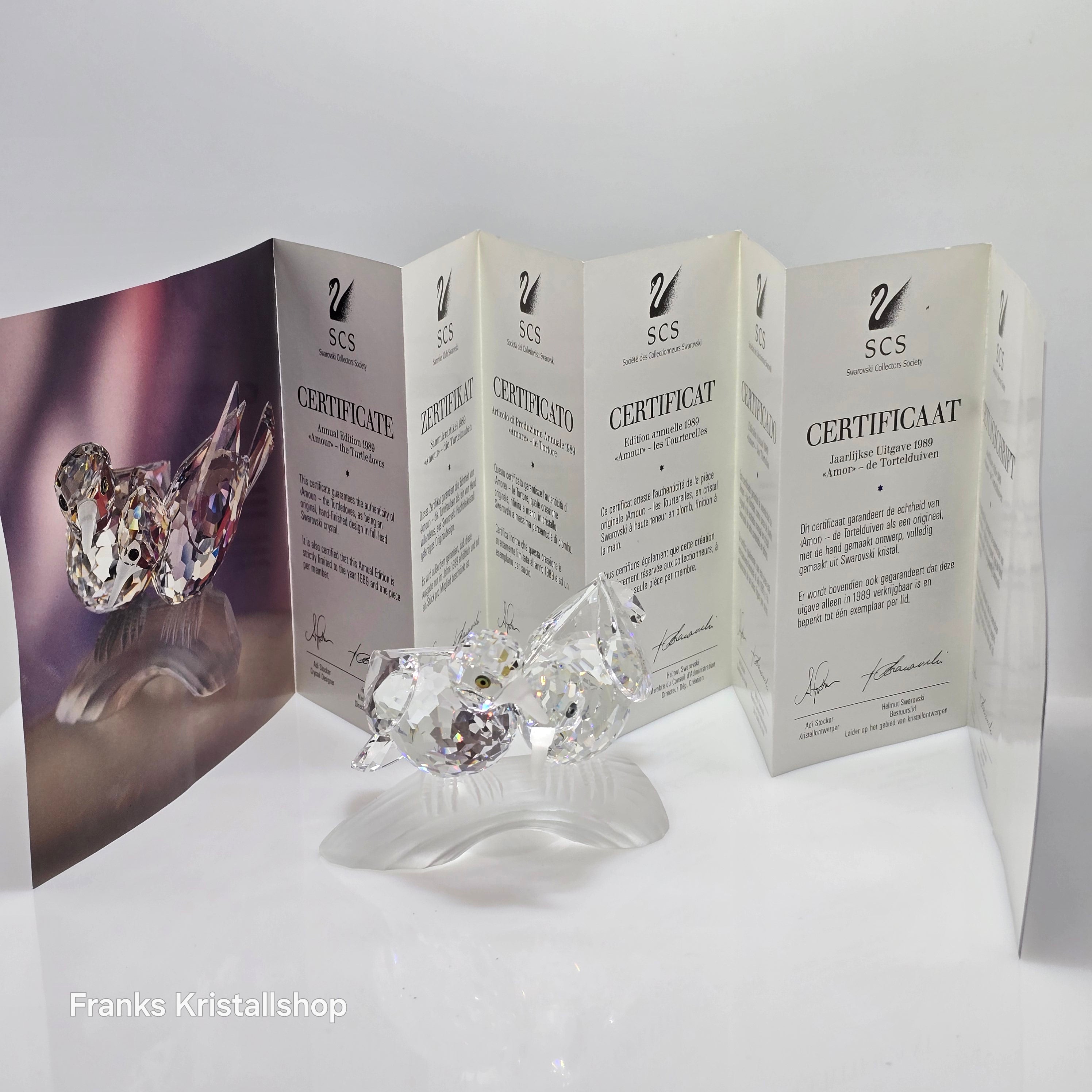 SWAROVSKI SCS Jahresfigur 1989 Die Turteltauben 117895