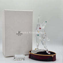 Lade das Bild in den Galerie-Viewer, SWAROVSKI SCS Jahresfigur 1999 Pierrot mit Schild und Gratis-Sockel 230586 oU Var. 1
