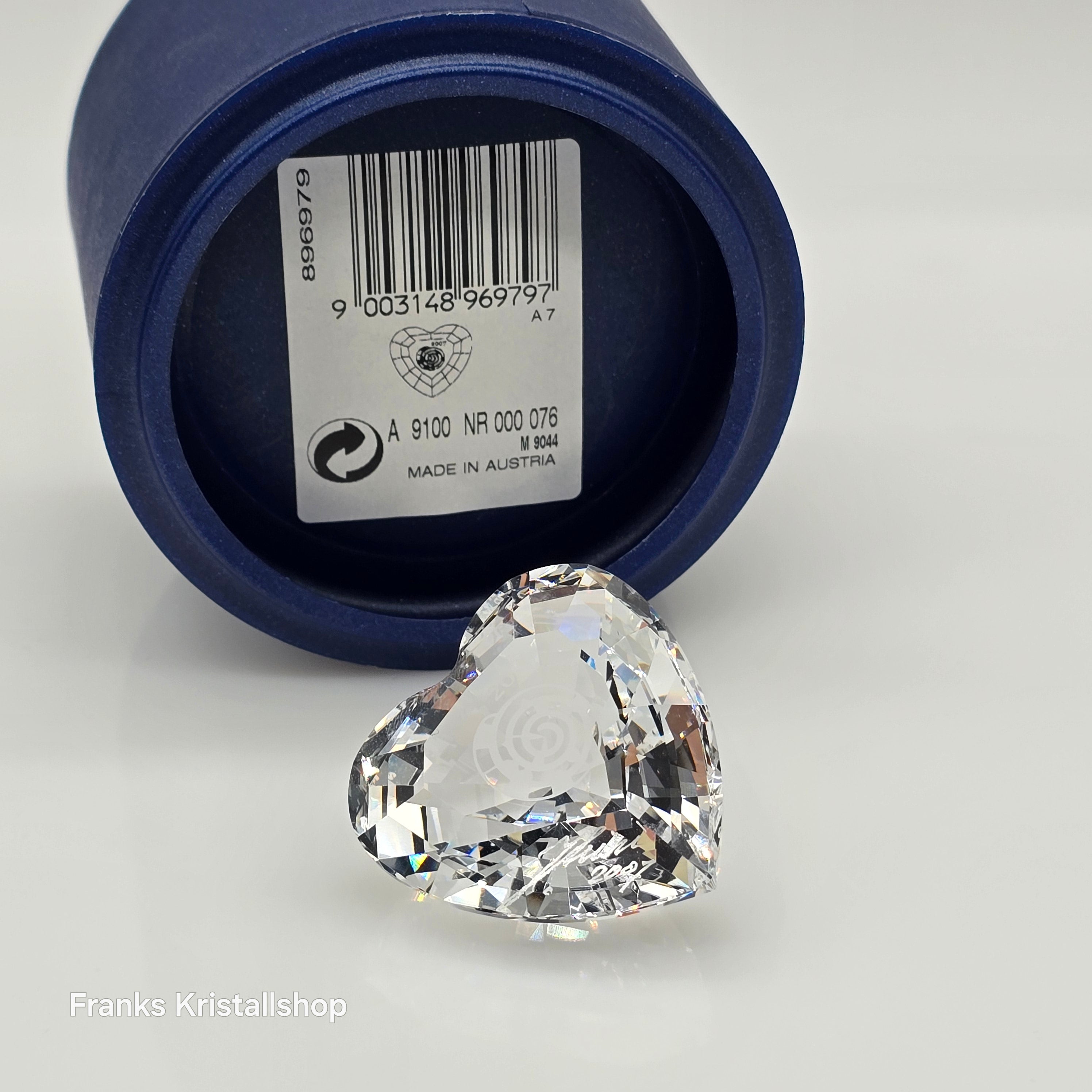 SWAROVSKI SCS Jahresfigur Community 2007 Herz Klar signiert 896979