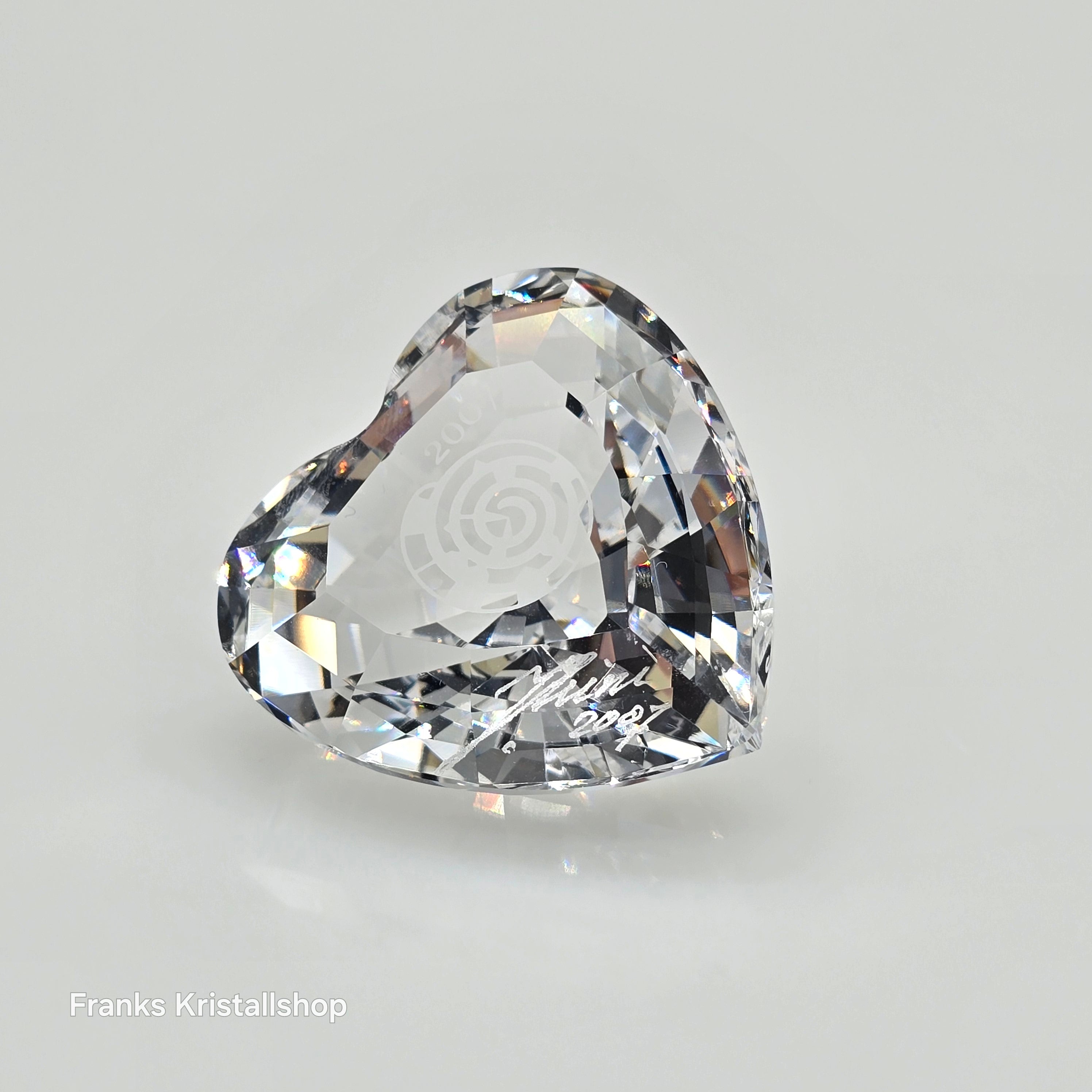 SWAROVSKI SCS Jahresfigur Community 2007 Herz Klar signiert 896979