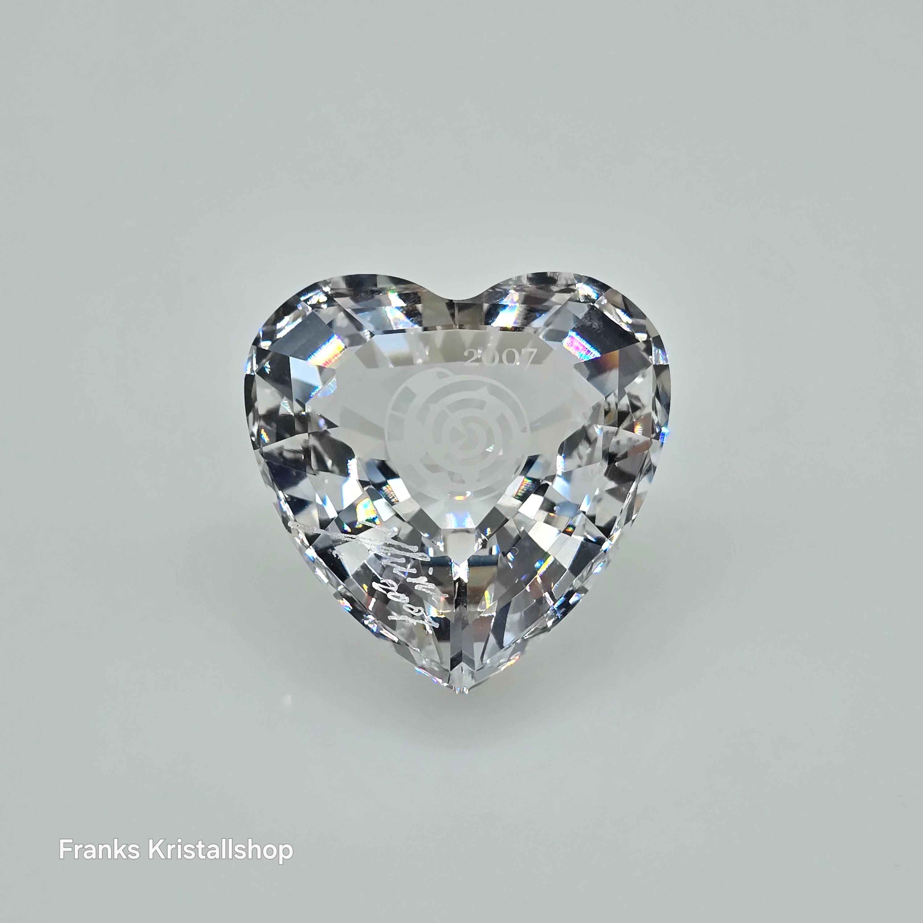 SWAROVSKI SCS Jahresfigur Community 2007 Herz Klar signiert 896979