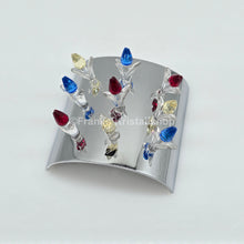 Lade das Bild in den Galerie-Viewer, SWAROVSKI SCS Ständer mit 9 Tulpen Mini Blau, Rot, Gelb 600349 + 289288 oV
