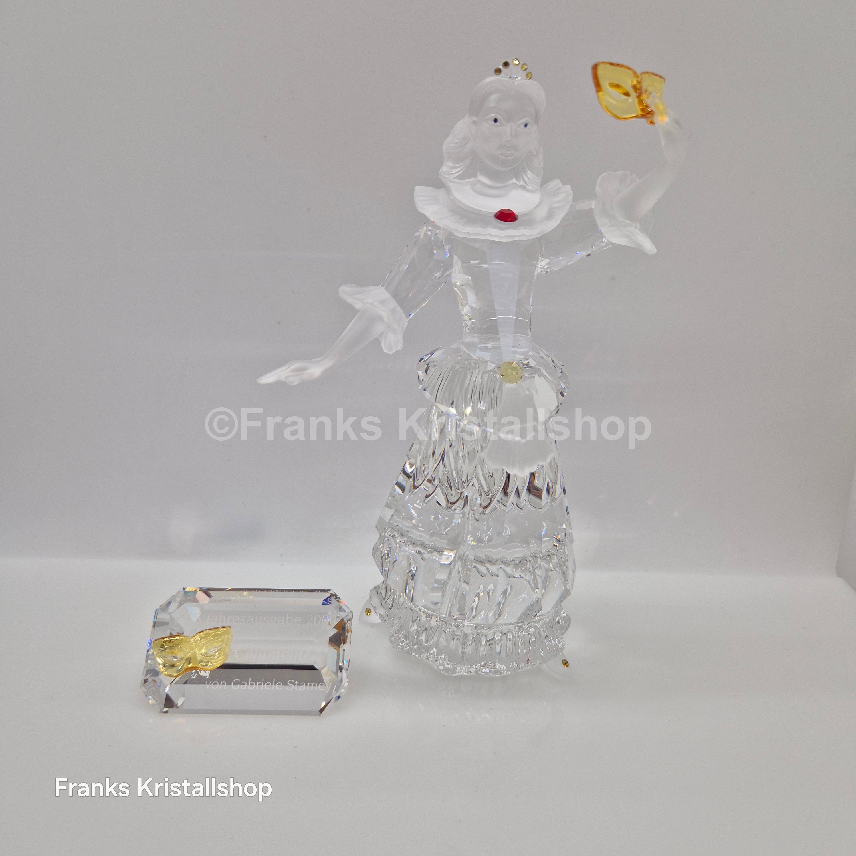 SWAROVSKI SCS Jahresfigur 2000 Columbine mit Namensschild Maskerade 242032 oU