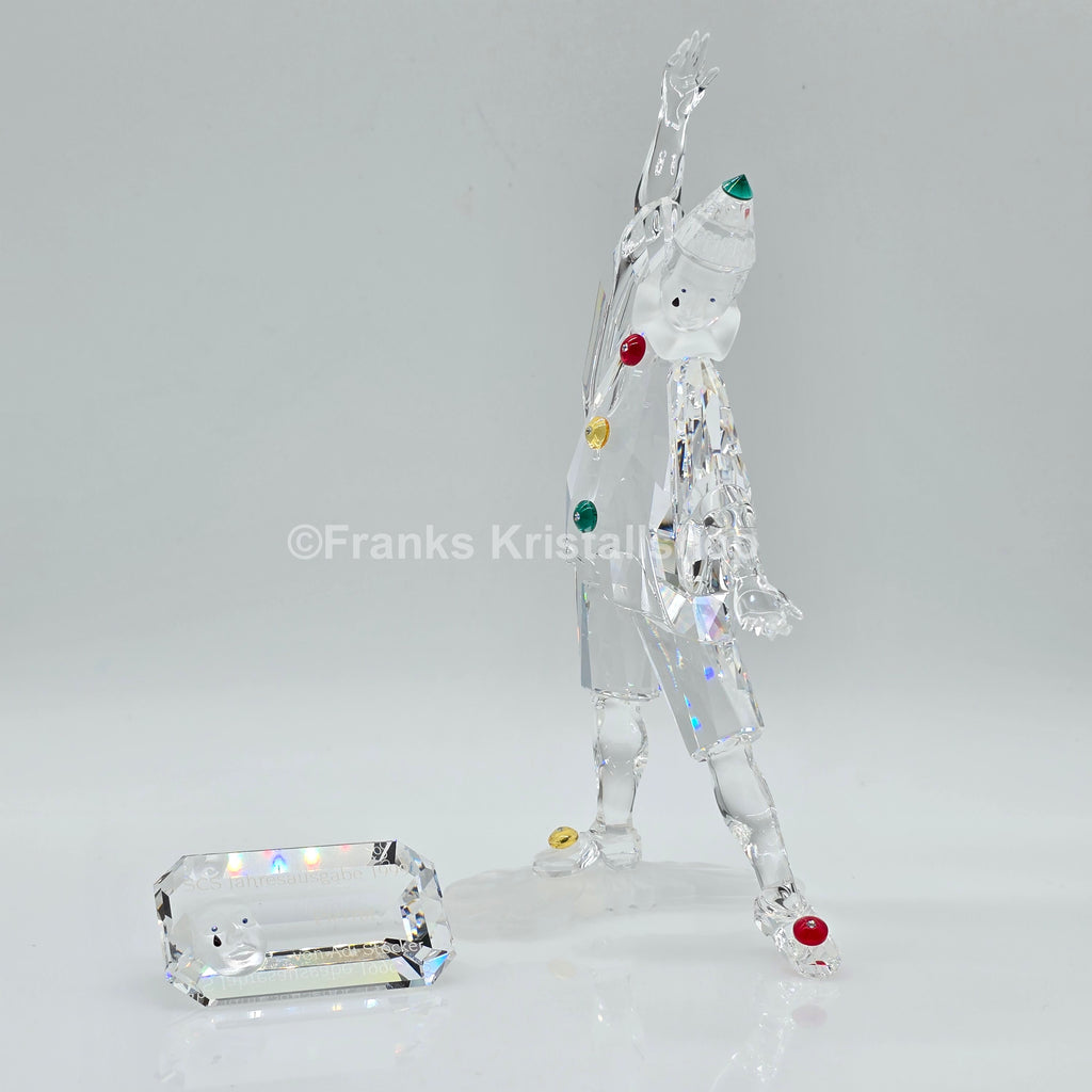 SWAROVSKI SCS Jahresfigur 1999 Pierrot mit Namensschild 230586 oU