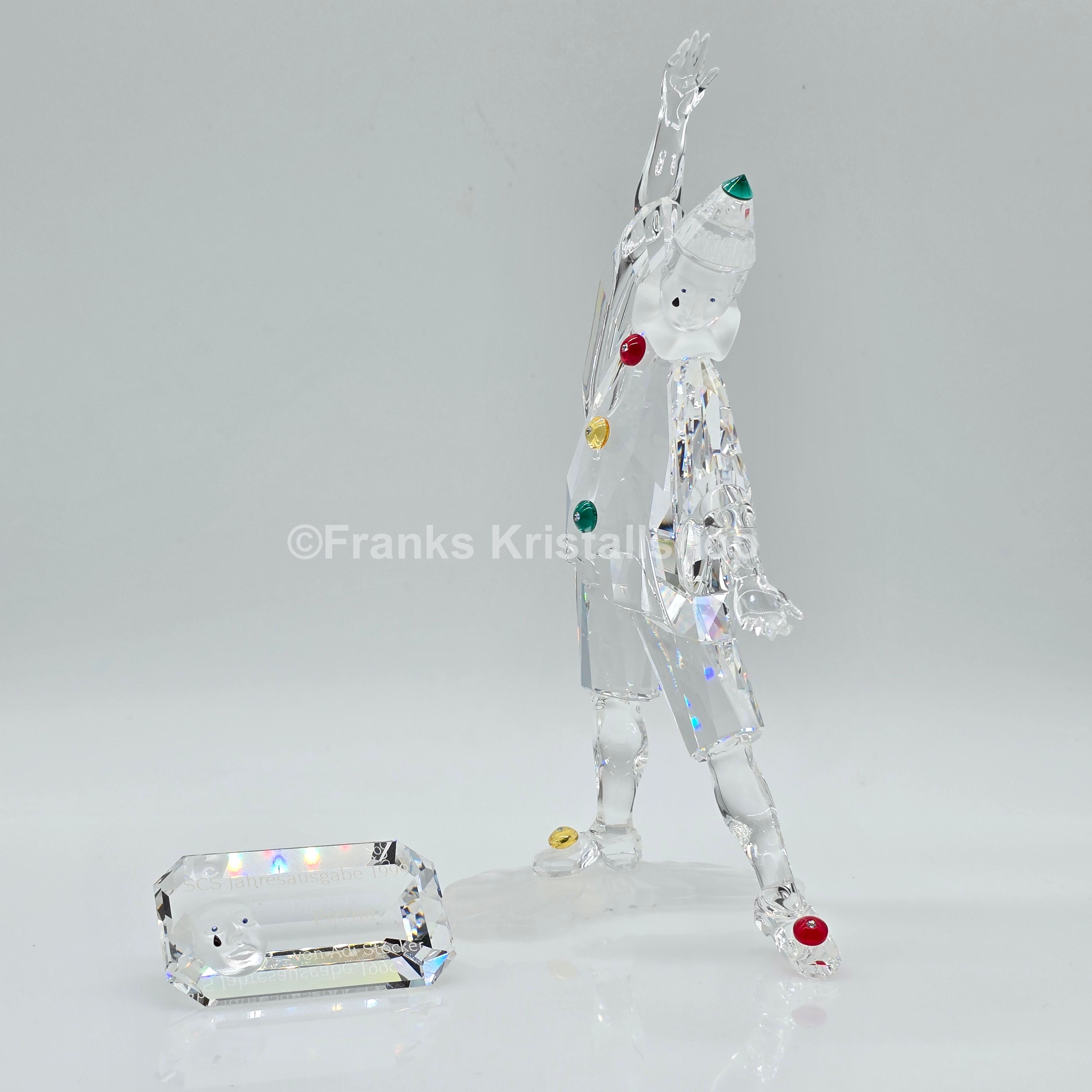 SWAROVSKI SCS Jahresfigur 1999 Pierrot mit Namensschild 230586 oU