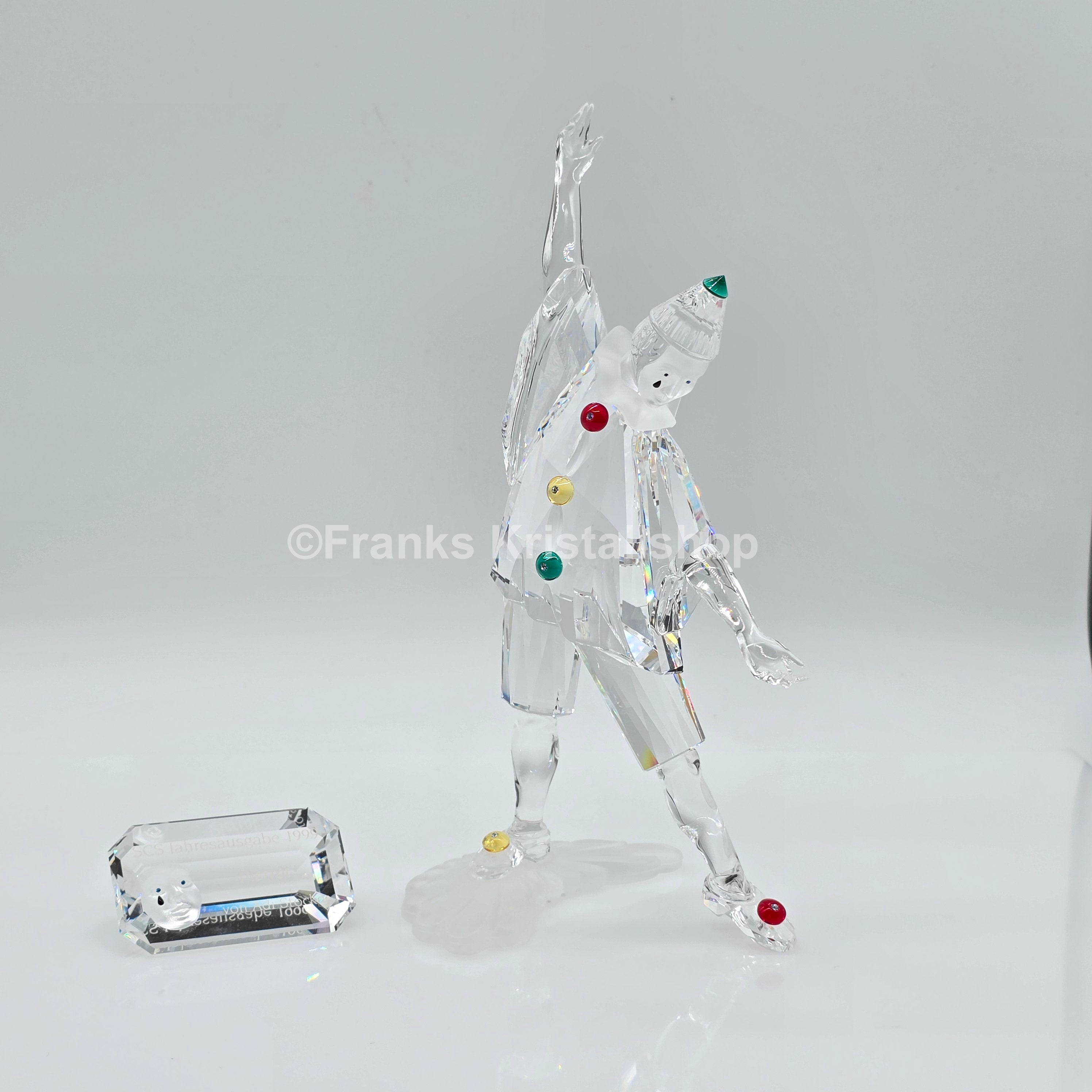SWAROVSKI SCS Jahresfigur 1999 Pierrot mit Namensschild 230586 oU