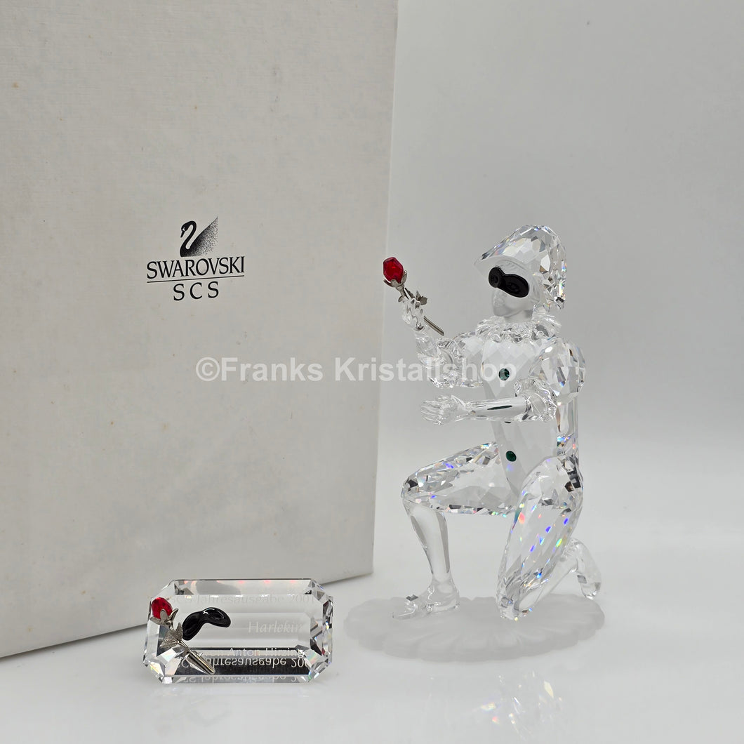 SWAROVSKI SCS Jahresfigur 2001 Harlekin mit Namensschild 200100 oU