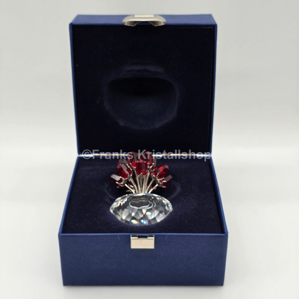 SWAROVSKI SCS Vase mit Roten Rosen Limitierte Jubiläums Edition 283394 oU