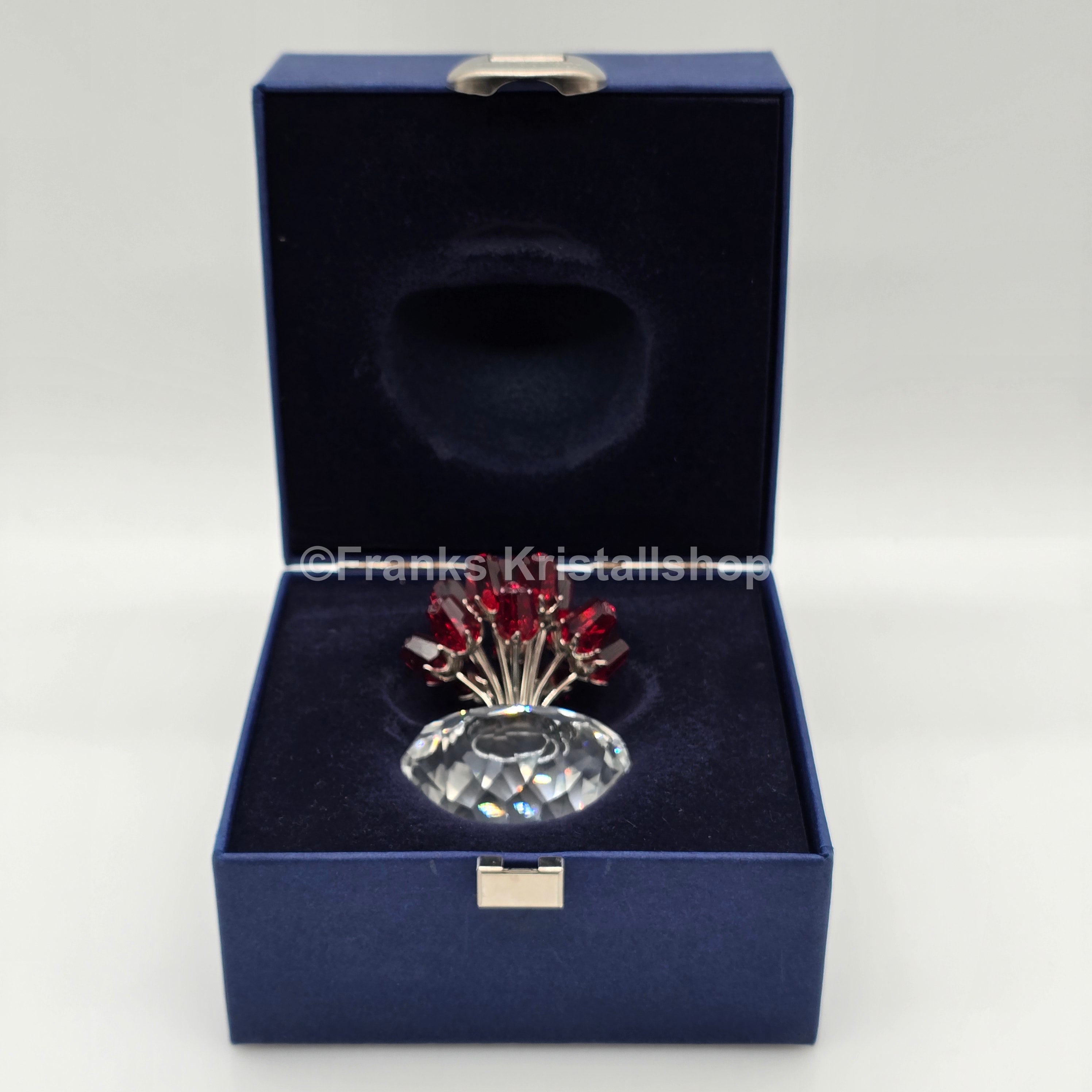SWAROVSKI SCS Vase mit Roten Rosen Limitierte Jubiläums Edition 283394 oU