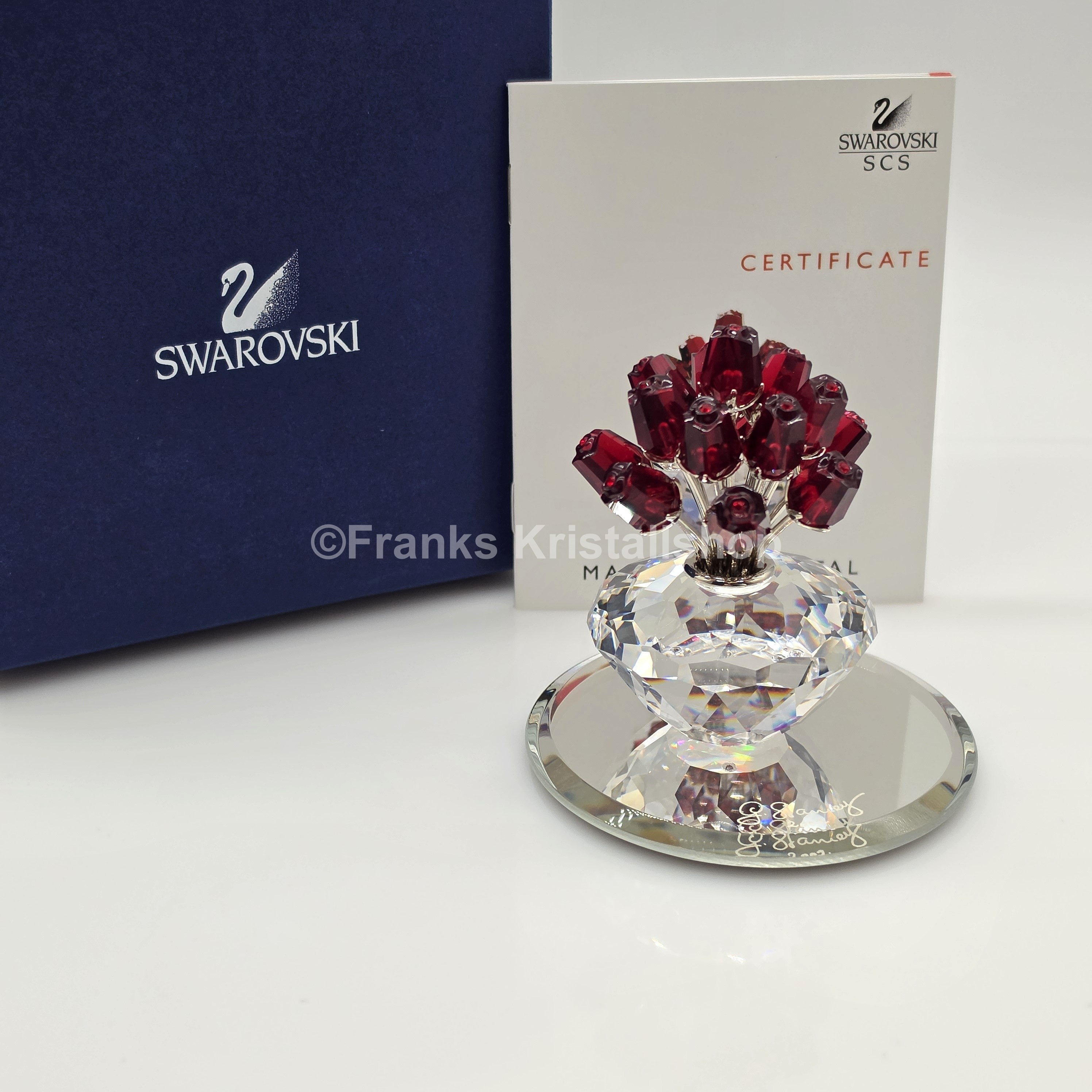 SWAROVSKI SCS Vase mit Roten Rosen Limitierte Jubiläums Edition 283394