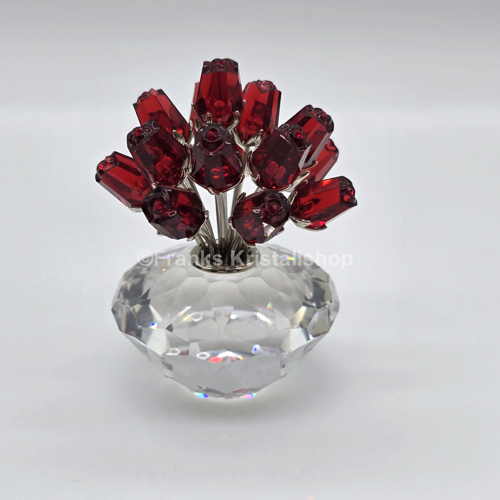 SWAROVSKI SCS Vase mit Roten Rosen Limitierte Jubiläums Edition 283394 oU