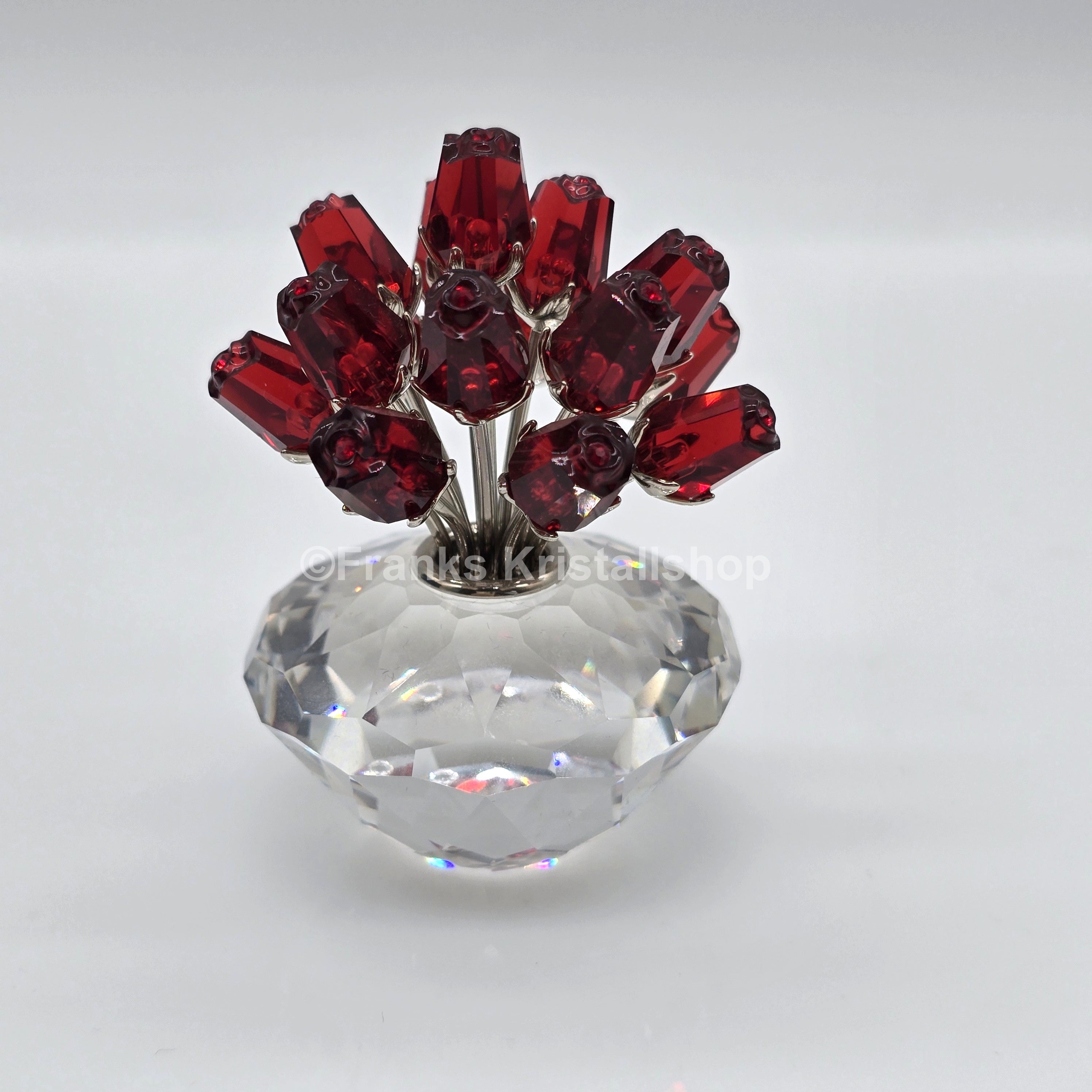 SWAROVSKI SCS Vase mit Roten Rosen Limitierte Jubiläums Edition 283394 oU