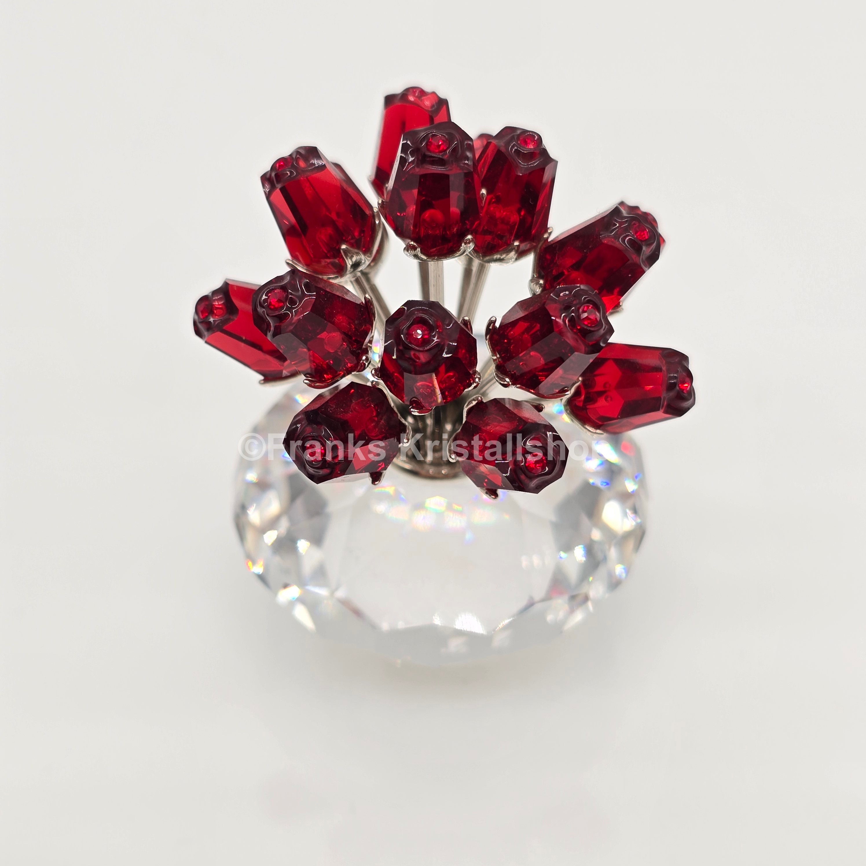 SWAROVSKI SCS Vase mit Roten Rosen Limitierte Jubiläums Edition 283394 oU