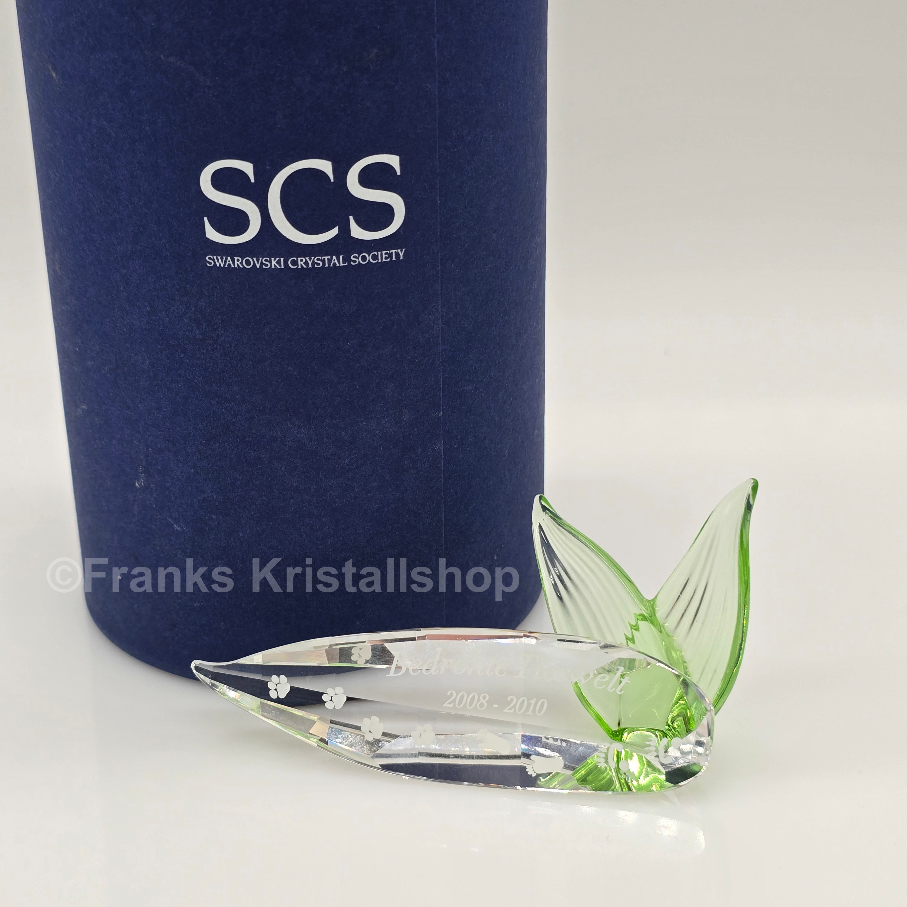 SWAROVSKI SCS Jahresfigur 2008 Pandas 900918 mit Namensschild 959097