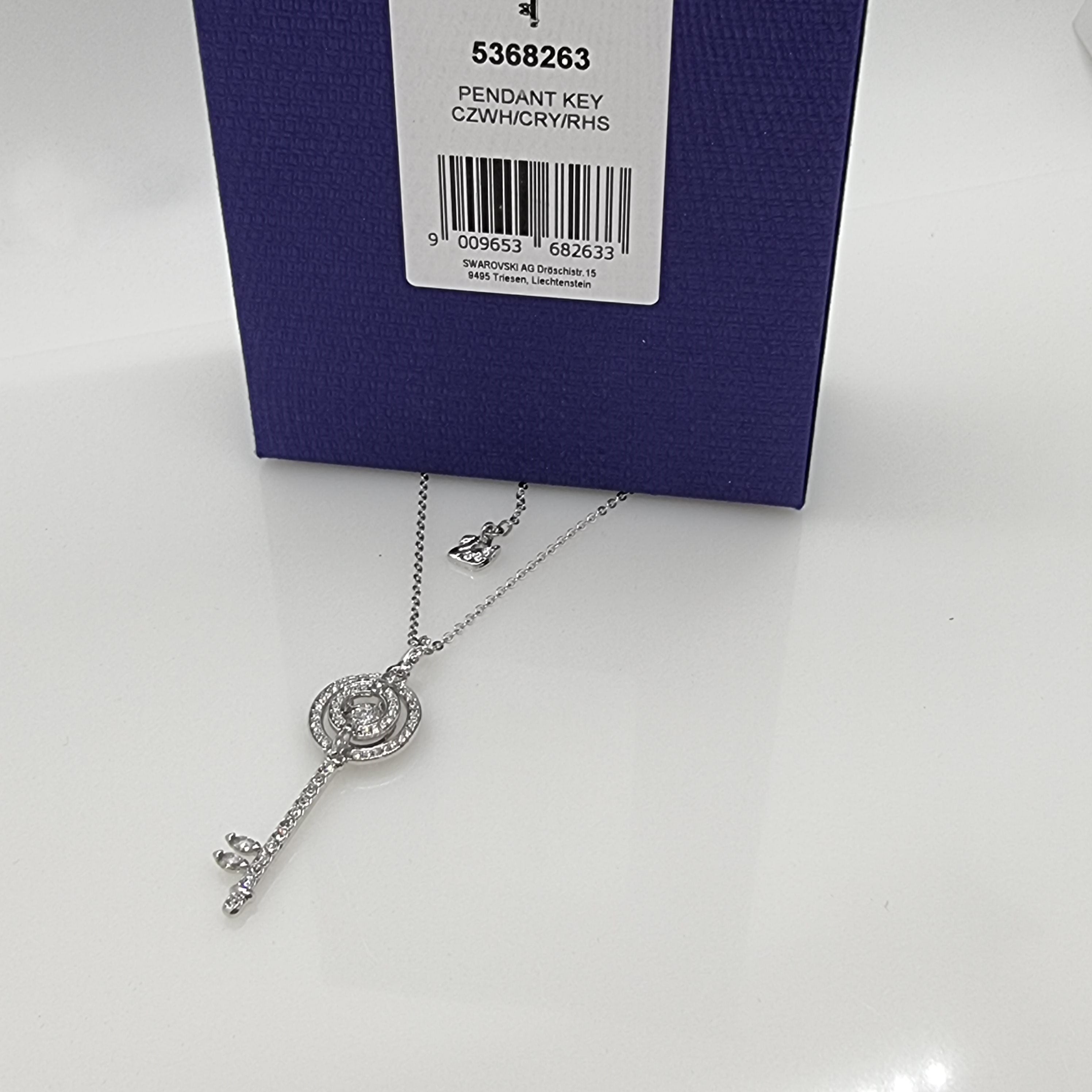 SWAROVSKI Sparkling Dance Key Halskette Schlüssel, Rhodiniert 5368263