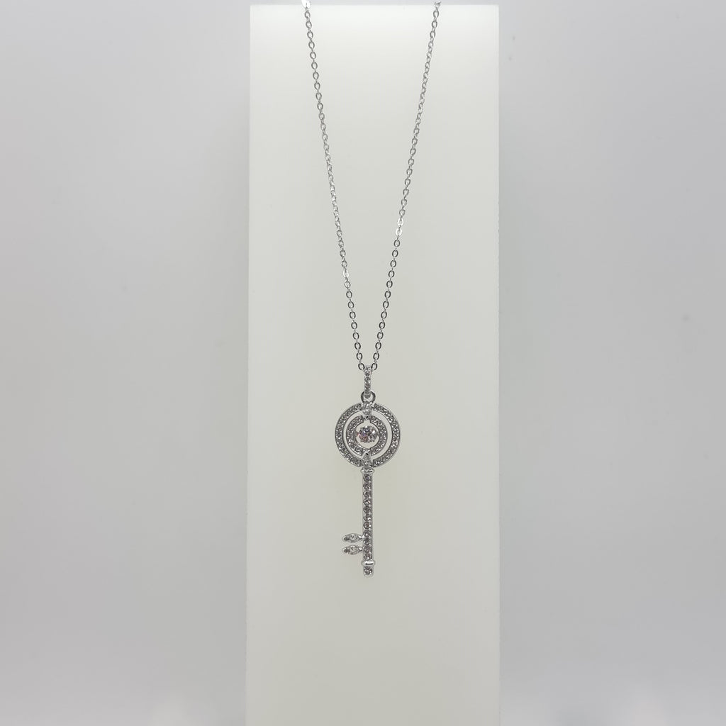 SWAROVSKI Sparkling Dance Key Halskette Schlüssel, Rhodiniert 5368263