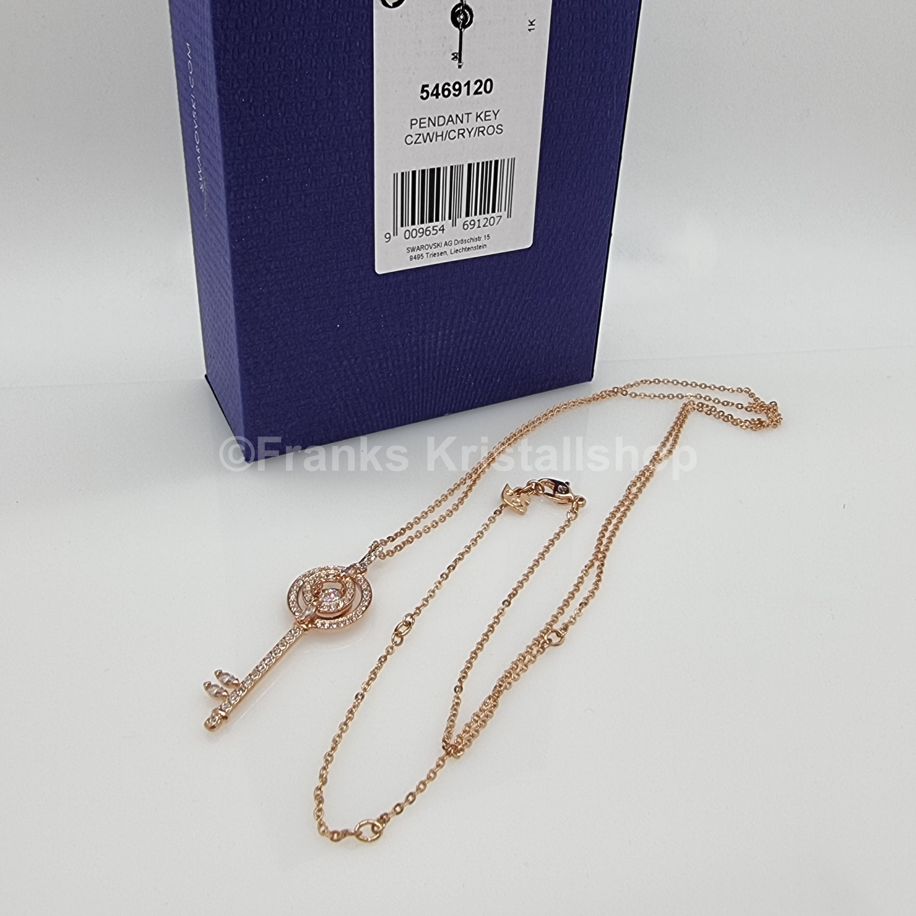 SWAROVSKI Schlüssel Halskette Sparkling Dance Rosévergoldet 5469120