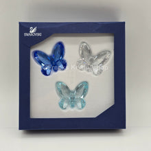 Lade das Bild in den Galerie-Viewer, SWAROVSKI Schmetterlinge 3er Set Klein Blau 955429
