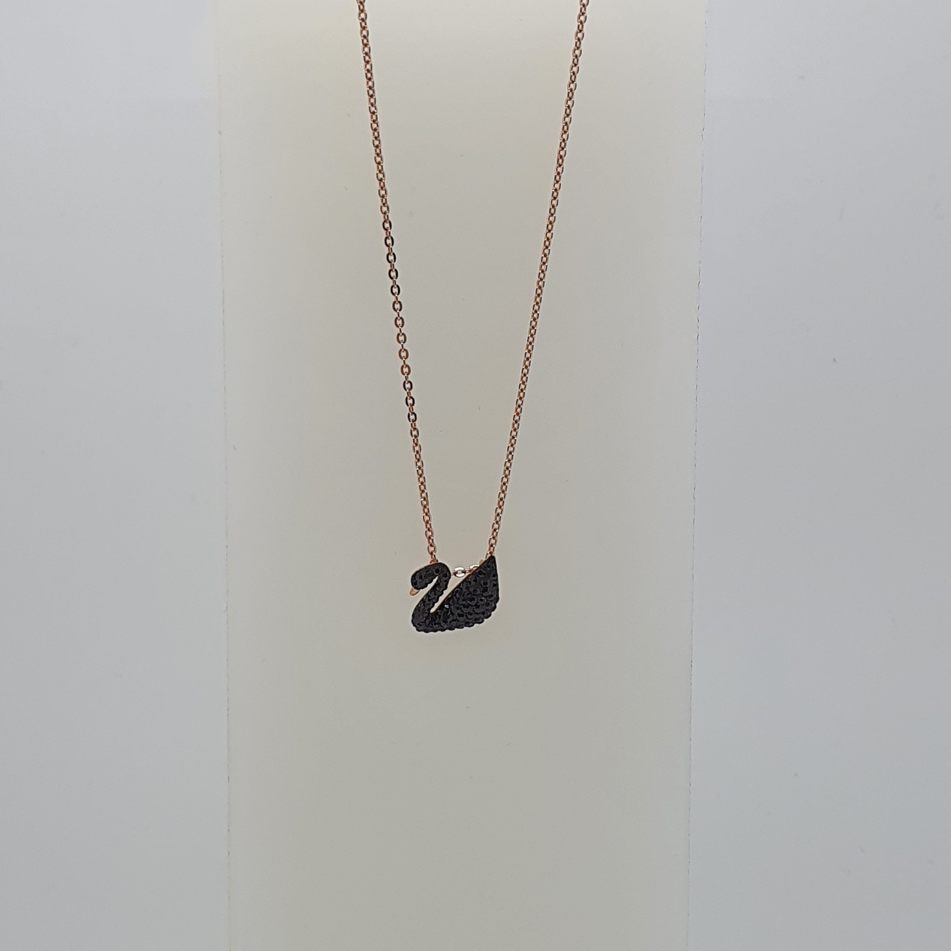 SWAROVSKI Iconic Swan Halskette Schwan Klein Schwarz Roségold-Legierung 5204133